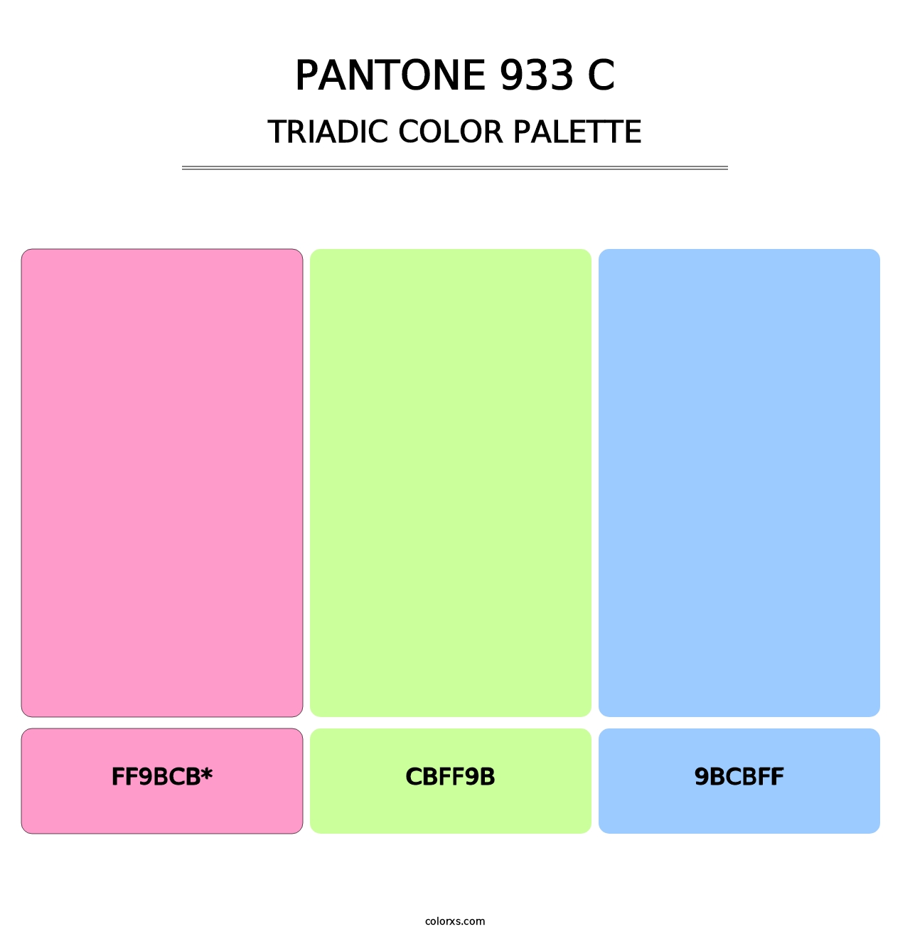 PANTONE 933 C - Triadic Color Palette