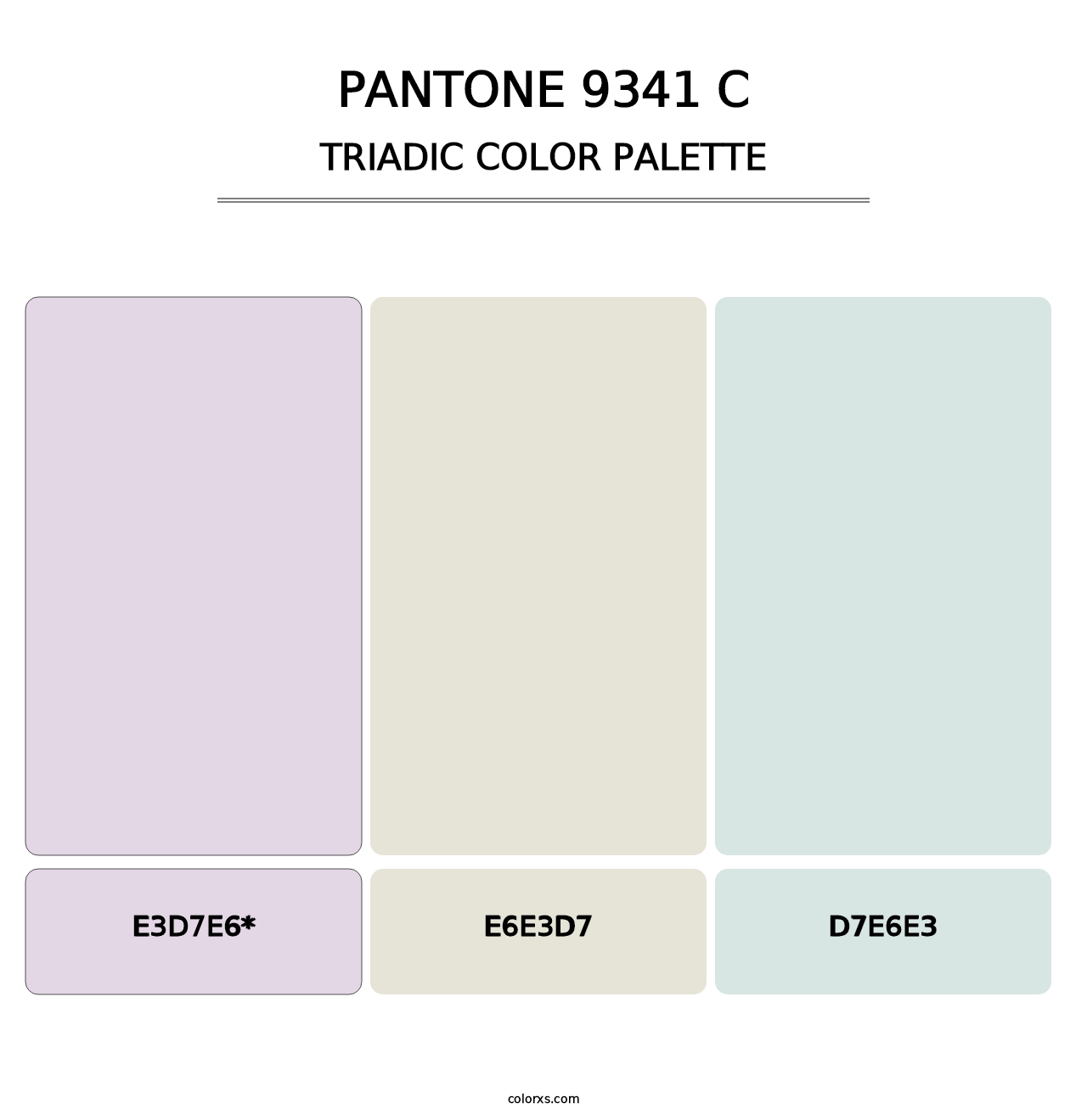 PANTONE 9341 C - Triadic Color Palette