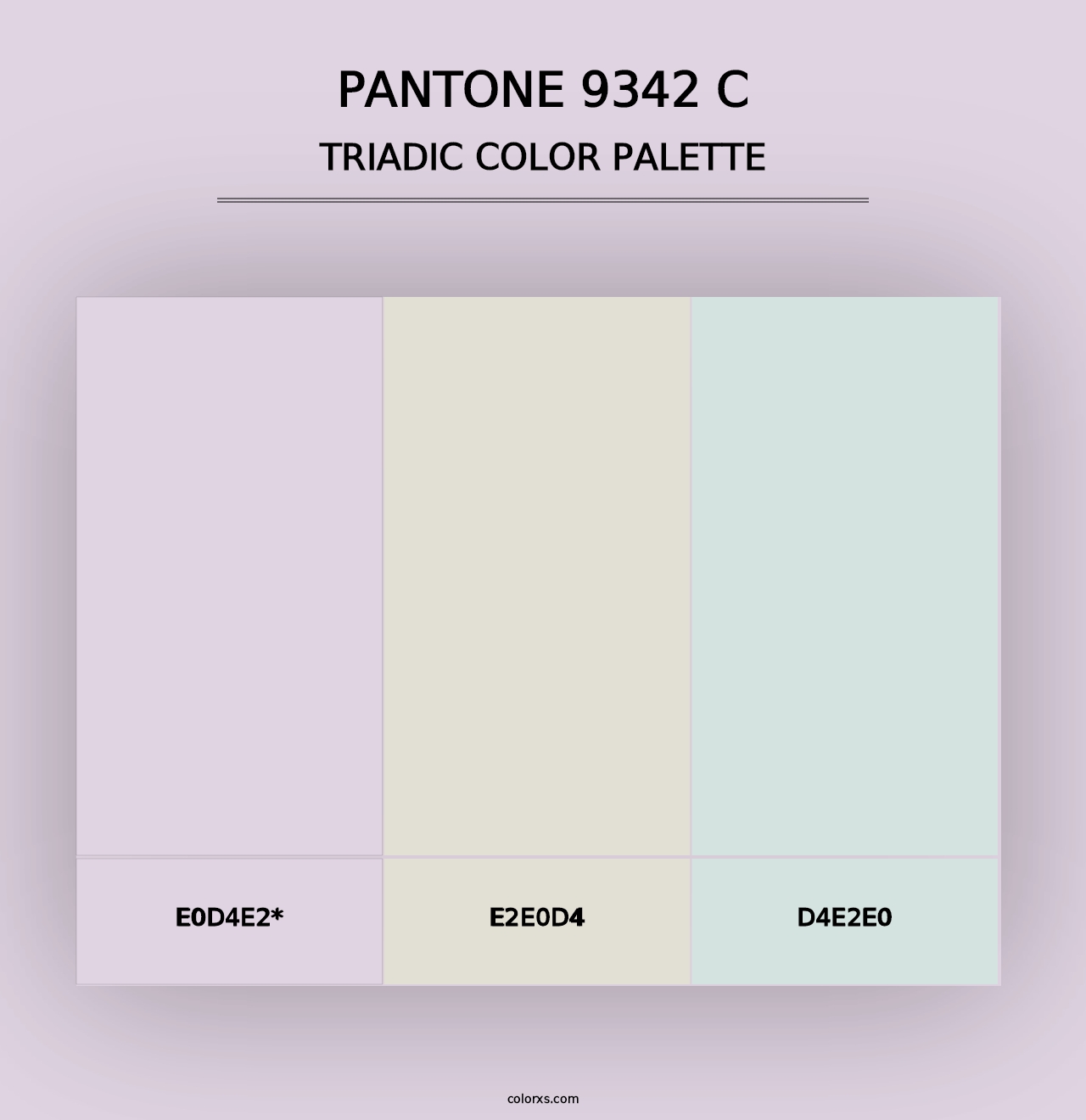 PANTONE 9342 C - Triadic Color Palette