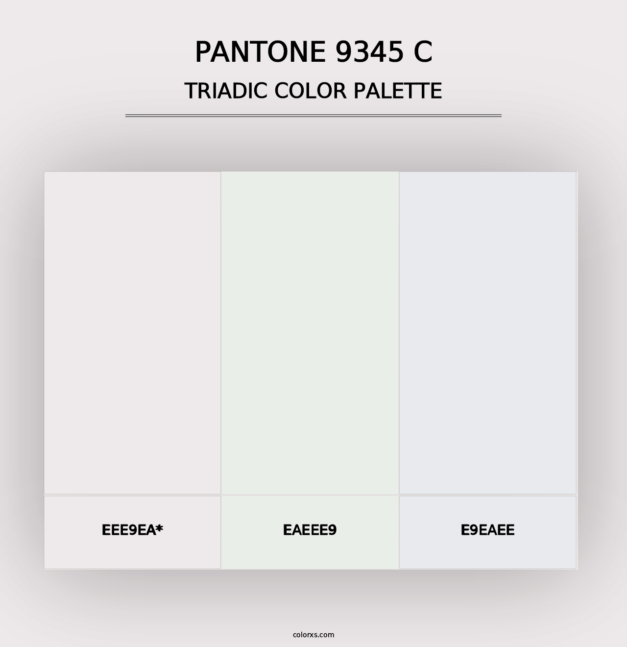 PANTONE 9345 C - Triadic Color Palette