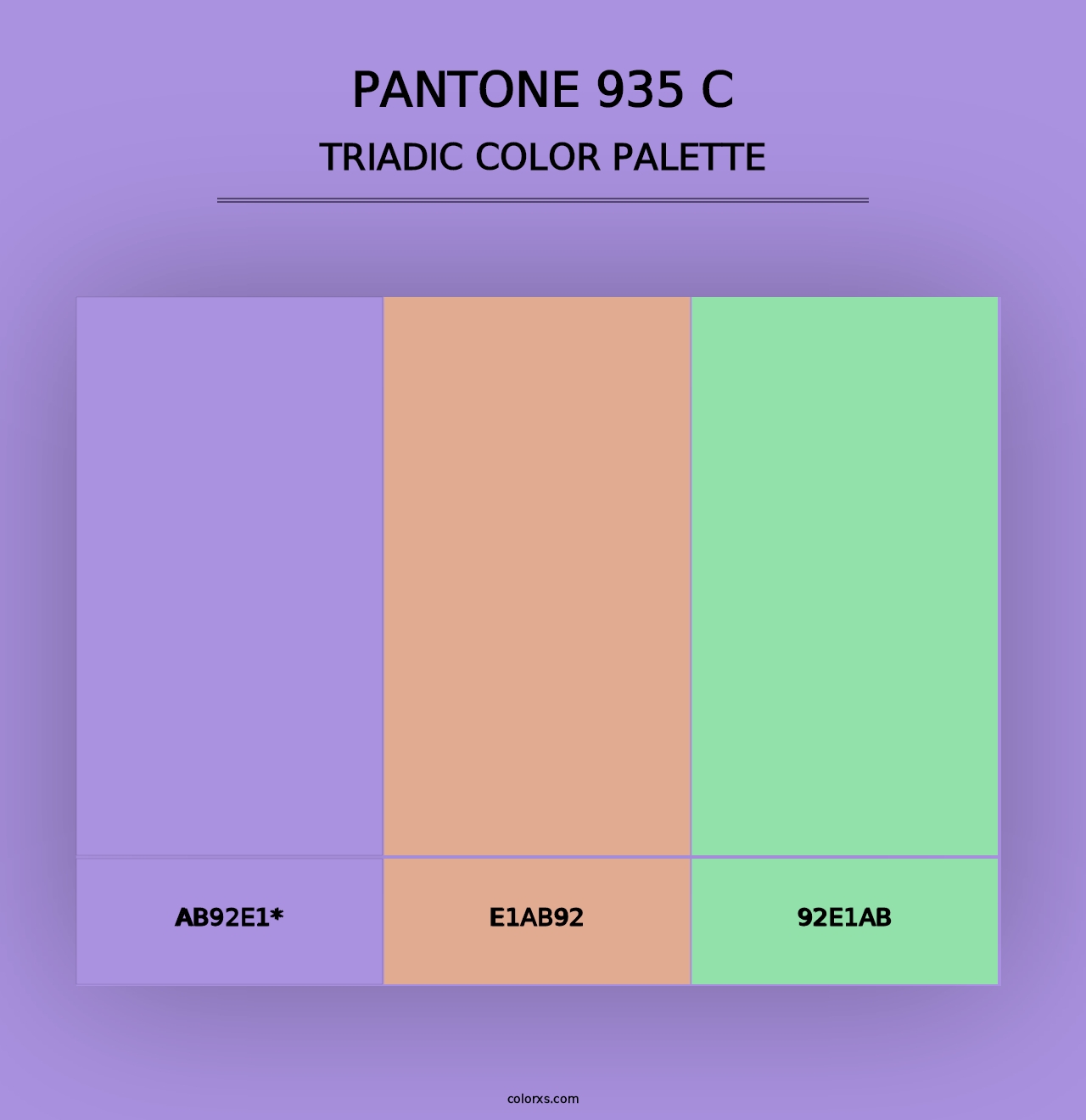 PANTONE 935 C - Triadic Color Palette