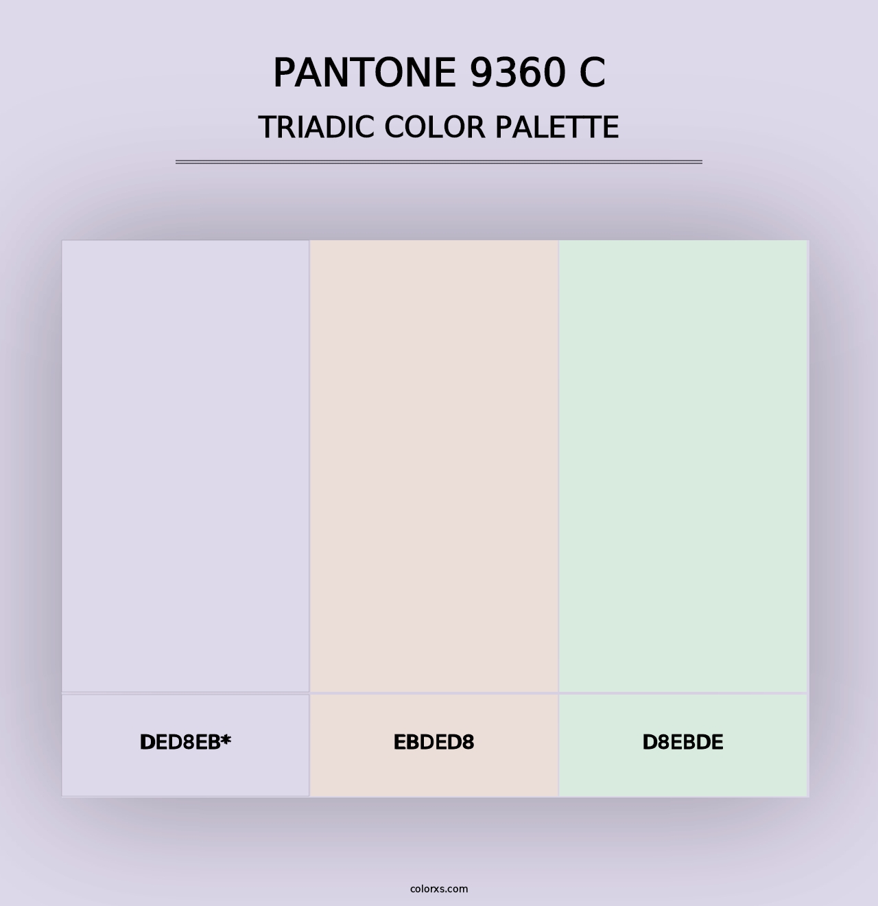 PANTONE 9360 C - Triadic Color Palette