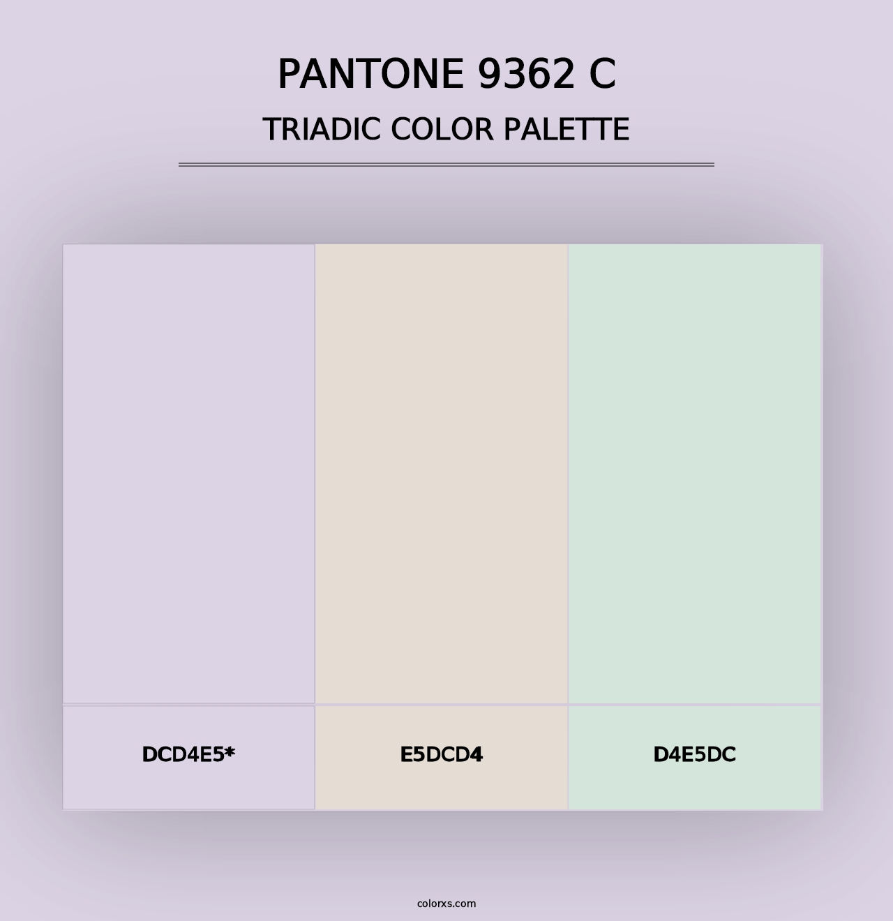 PANTONE 9362 C - Triadic Color Palette