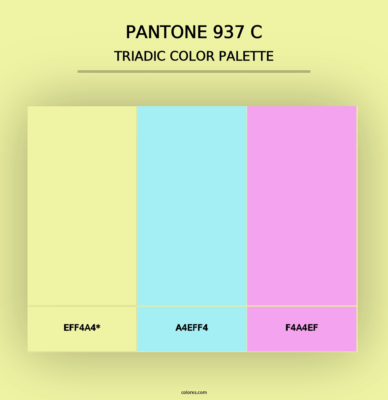 PANTONE 937 C - Triadic Color Palette