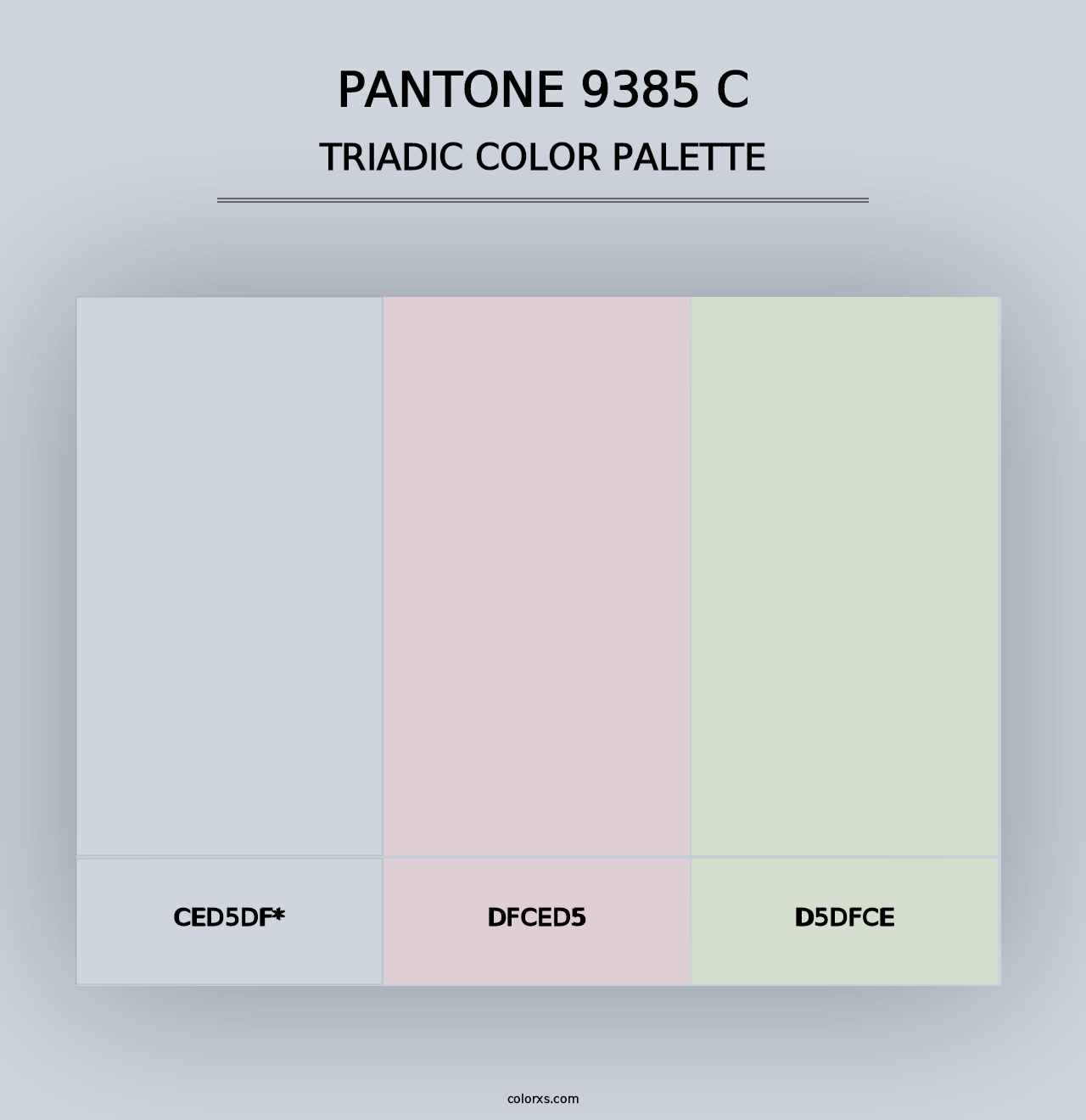 PANTONE 9385 C - Triadic Color Palette