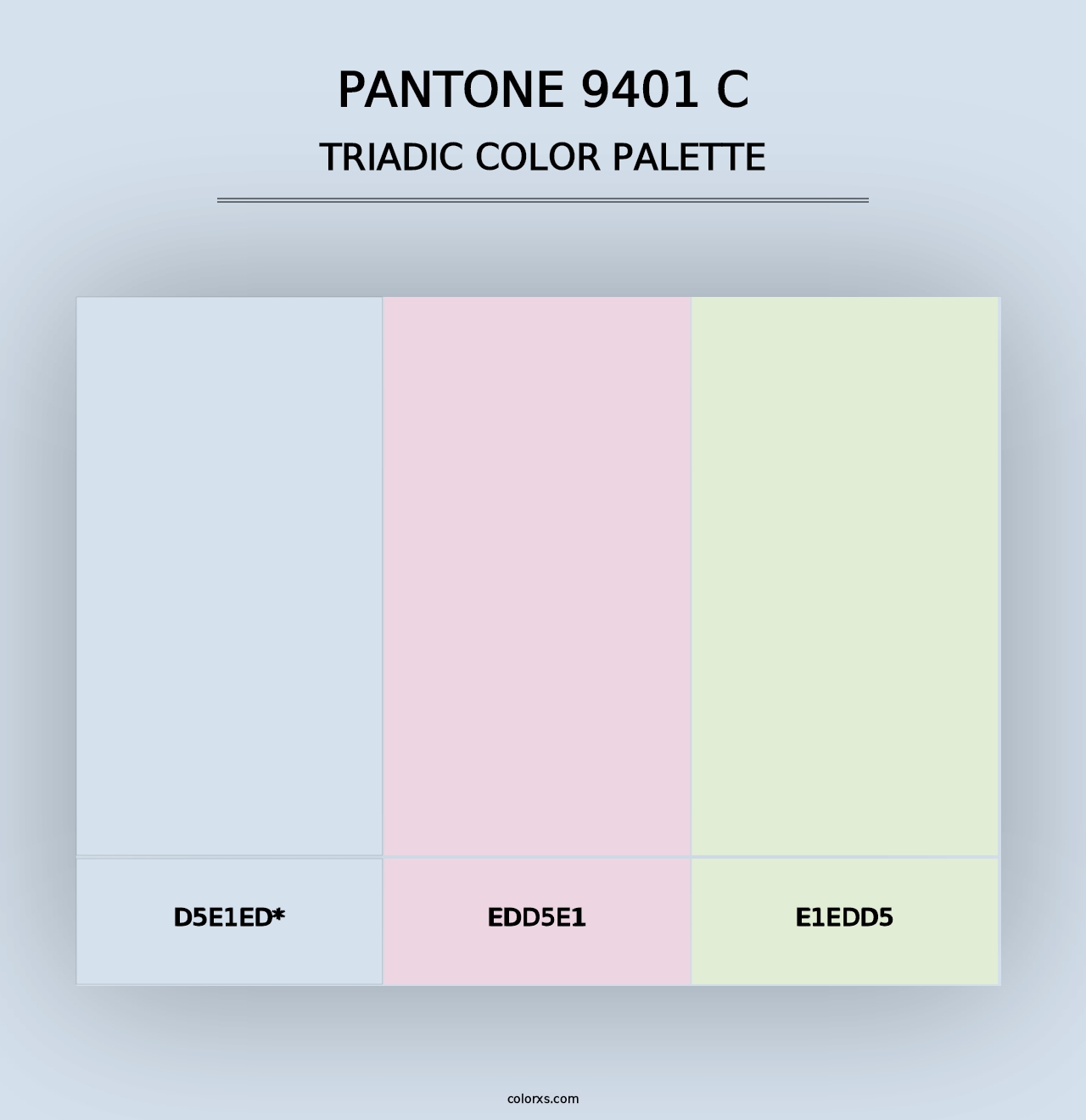 PANTONE 9401 C - Triadic Color Palette