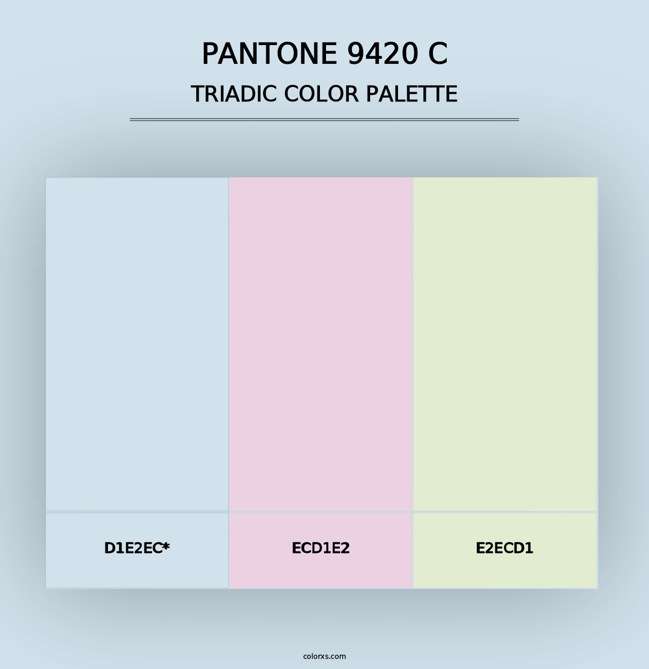 PANTONE 9420 C - Triadic Color Palette