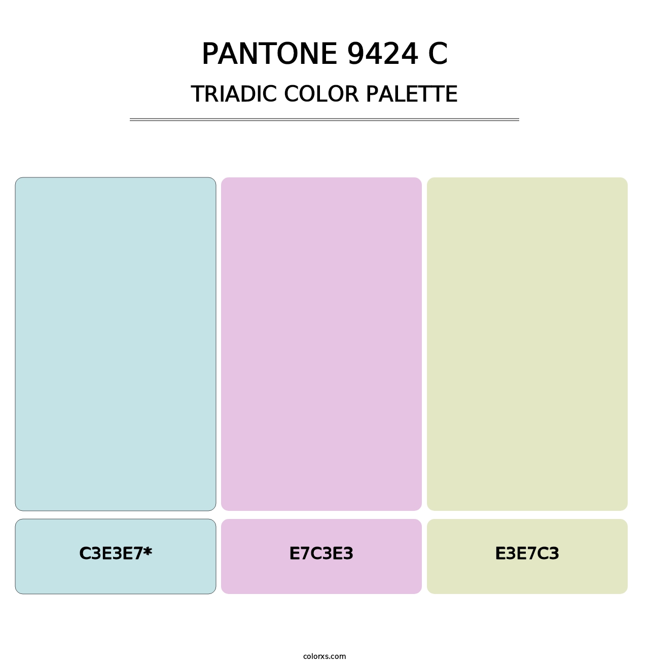 PANTONE 9424 C - Triadic Color Palette