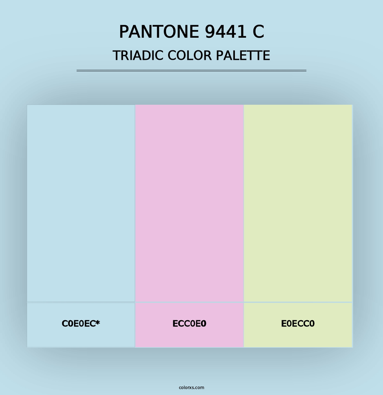 PANTONE 9441 C - Triadic Color Palette