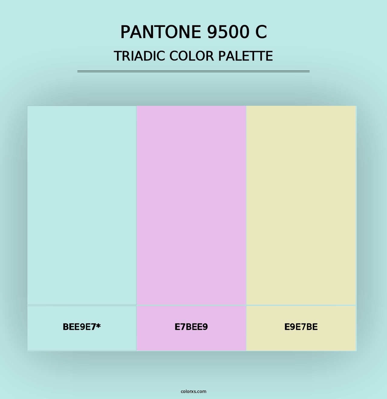 PANTONE 9500 C - Triadic Color Palette