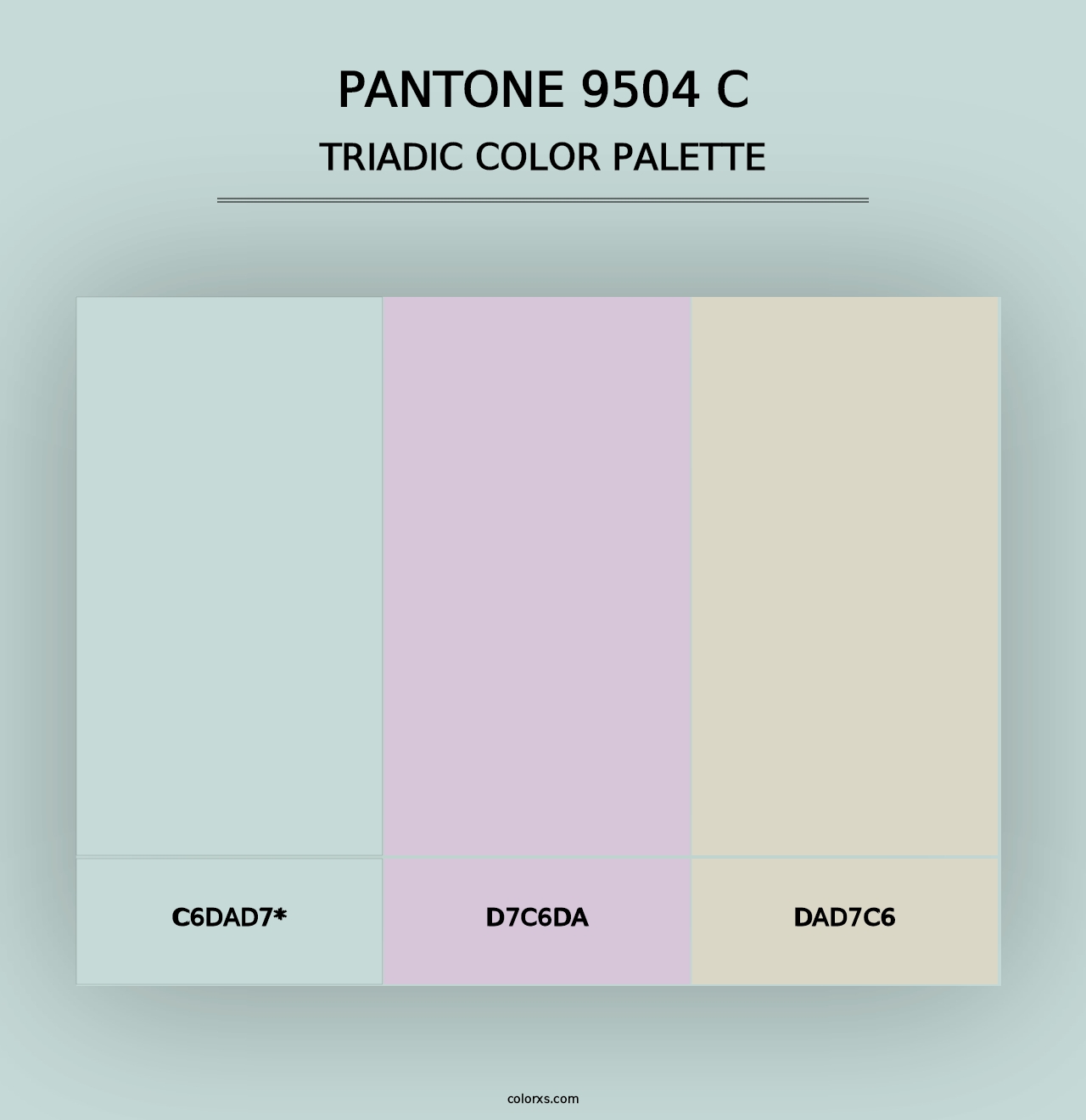 PANTONE 9504 C - Triadic Color Palette