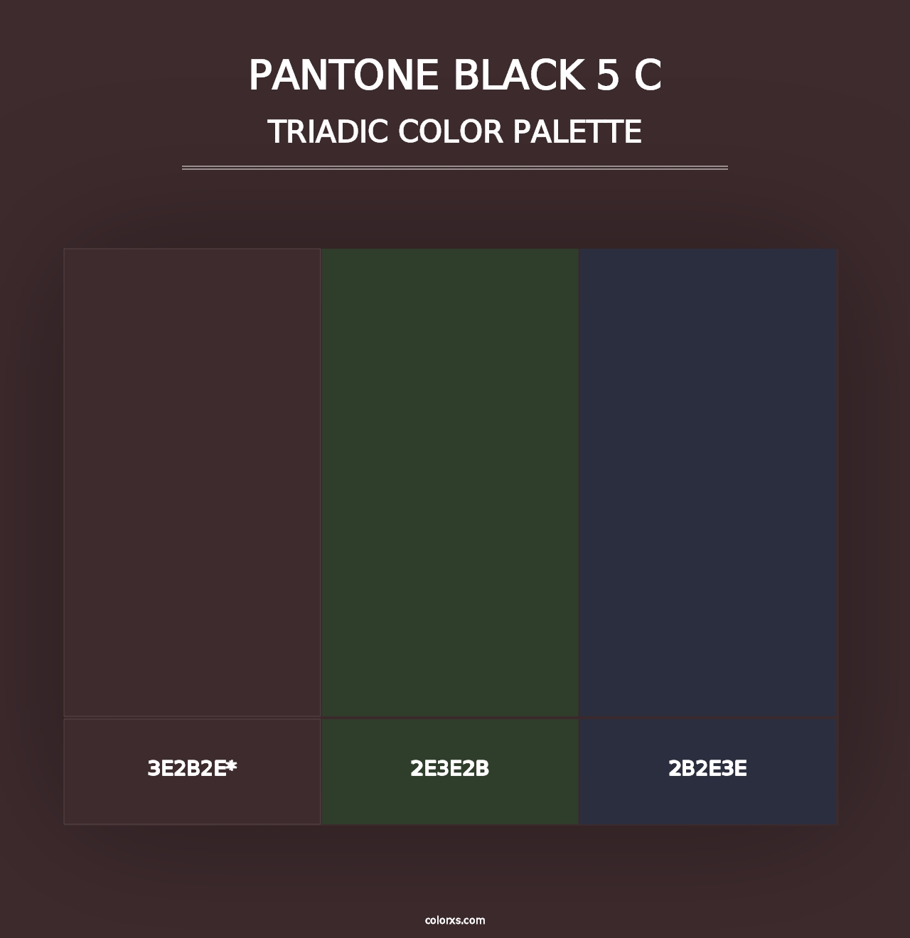 PANTONE Black 5 C - Triadic Color Palette