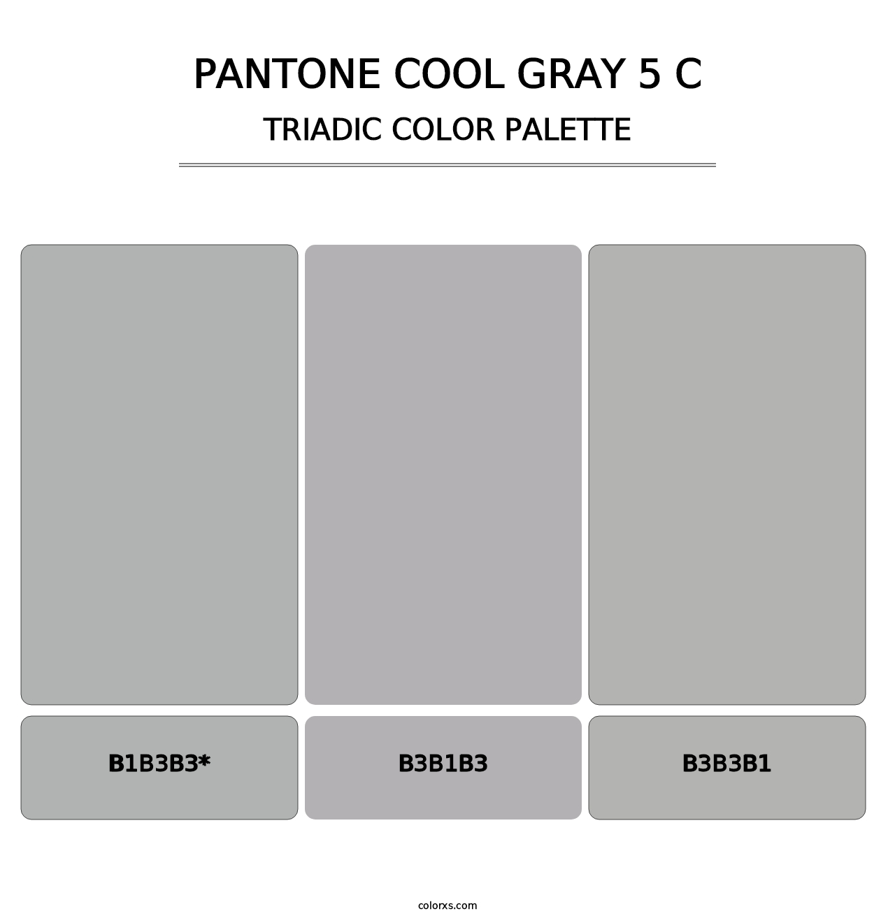 PANTONE Cool Gray 5 C - Triadic Color Palette