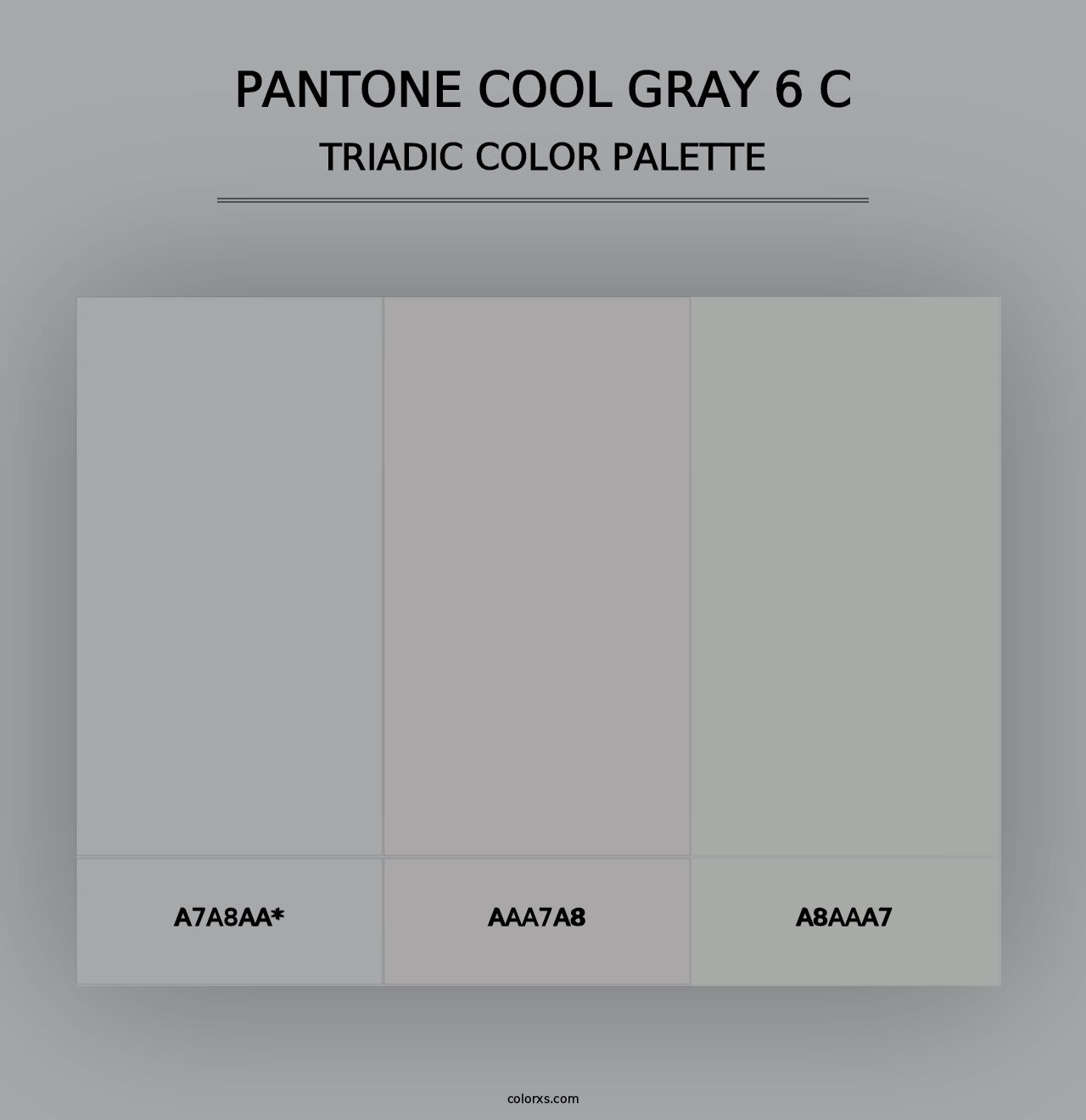 PANTONE Cool Gray 6 C - Triadic Color Palette