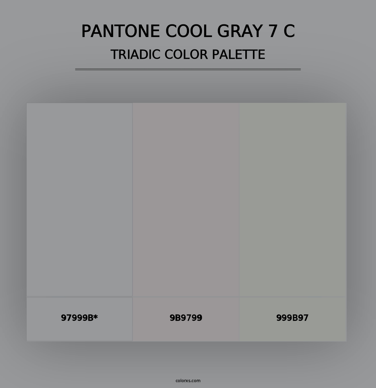 PANTONE Cool Gray 7 C - Triadic Color Palette