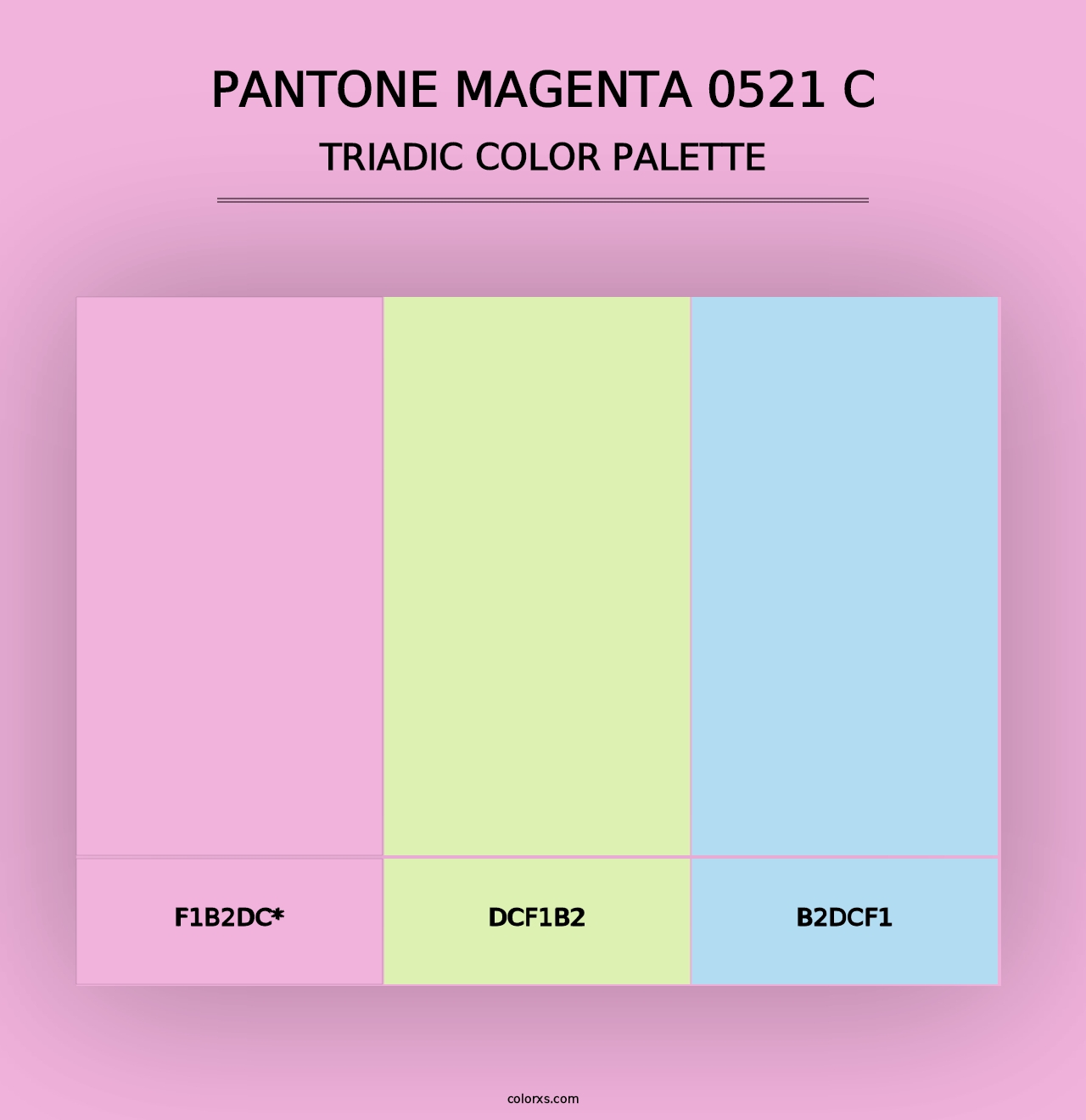 PANTONE Magenta 0521 C - Triadic Color Palette