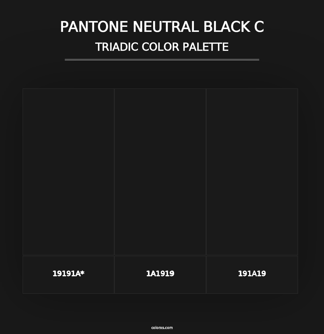 PANTONE Neutral Black C - Triadic Color Palette