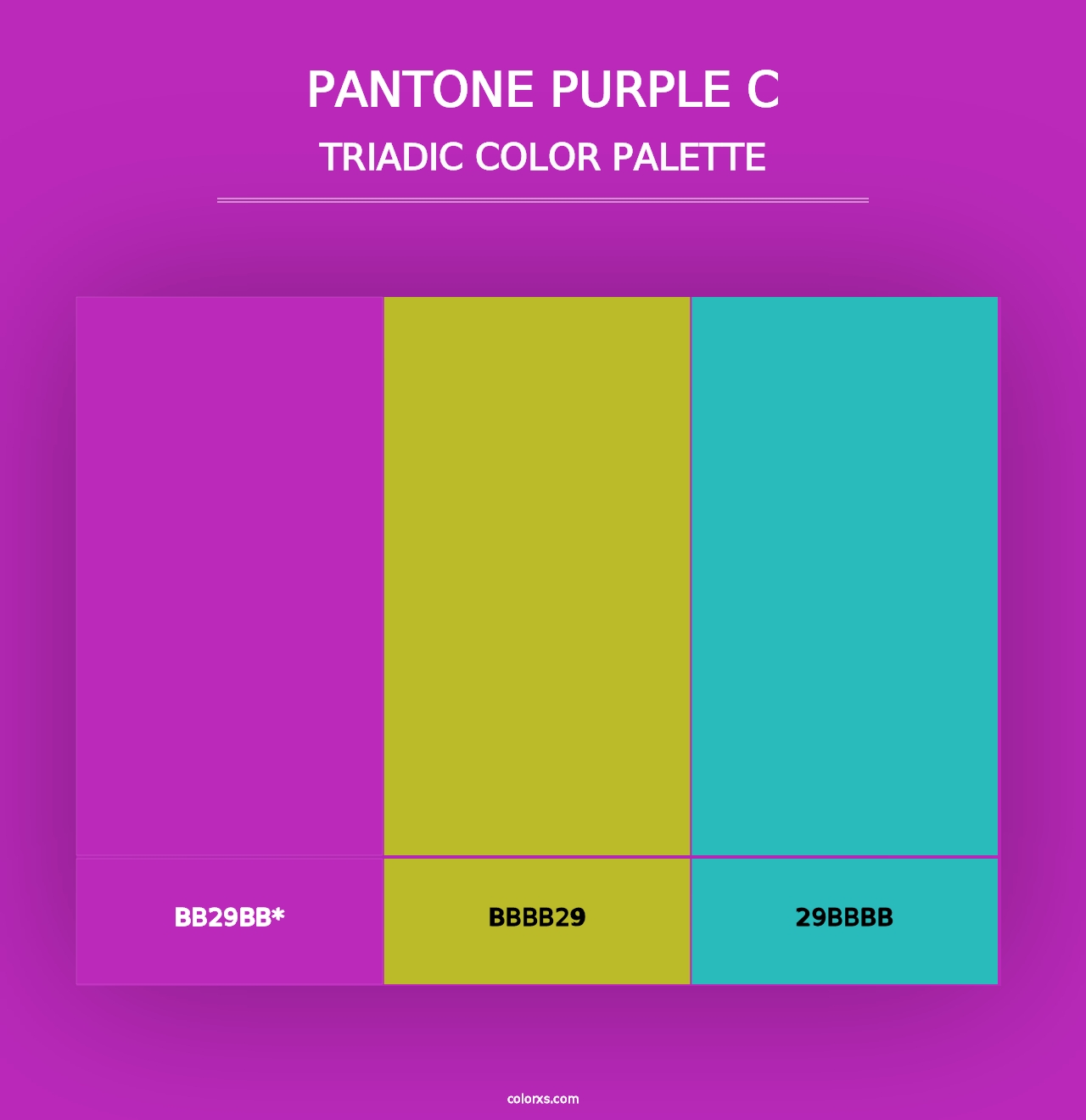 PANTONE Purple C - Triadic Color Palette