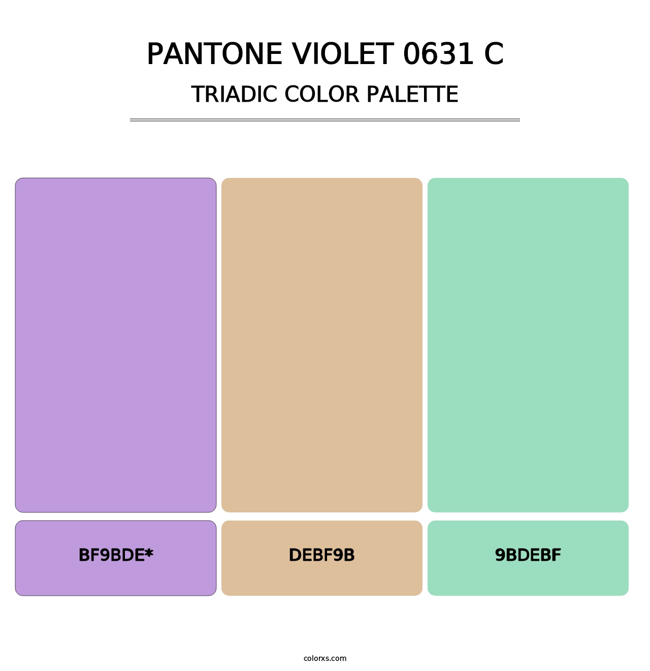 PANTONE Violet 0631 C - Triadic Color Palette