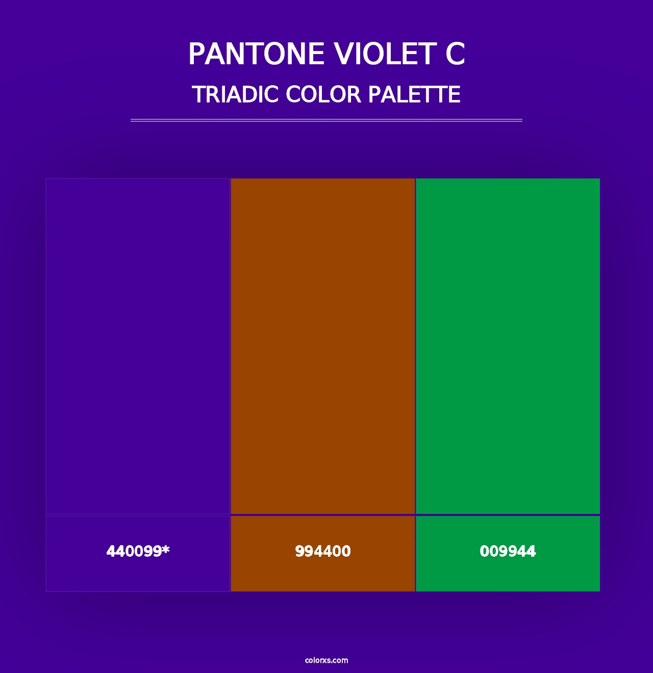 PANTONE Violet C - Triadic Color Palette