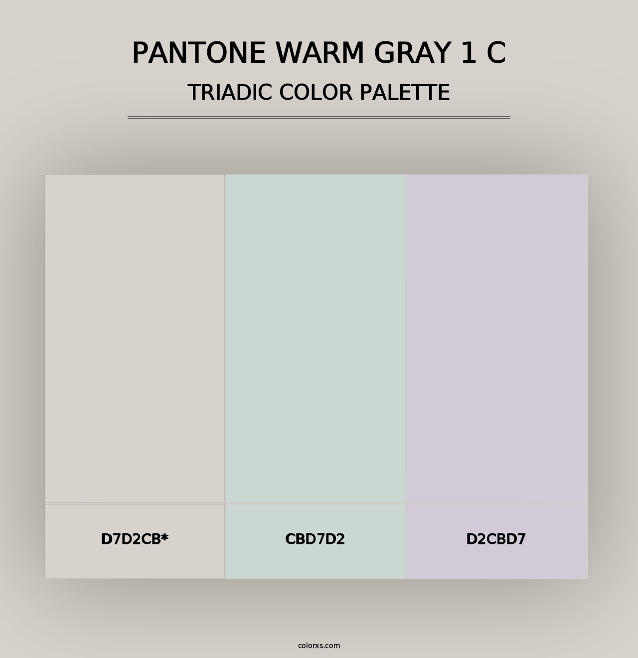 PANTONE Warm Gray 1 C - Triadic Color Palette