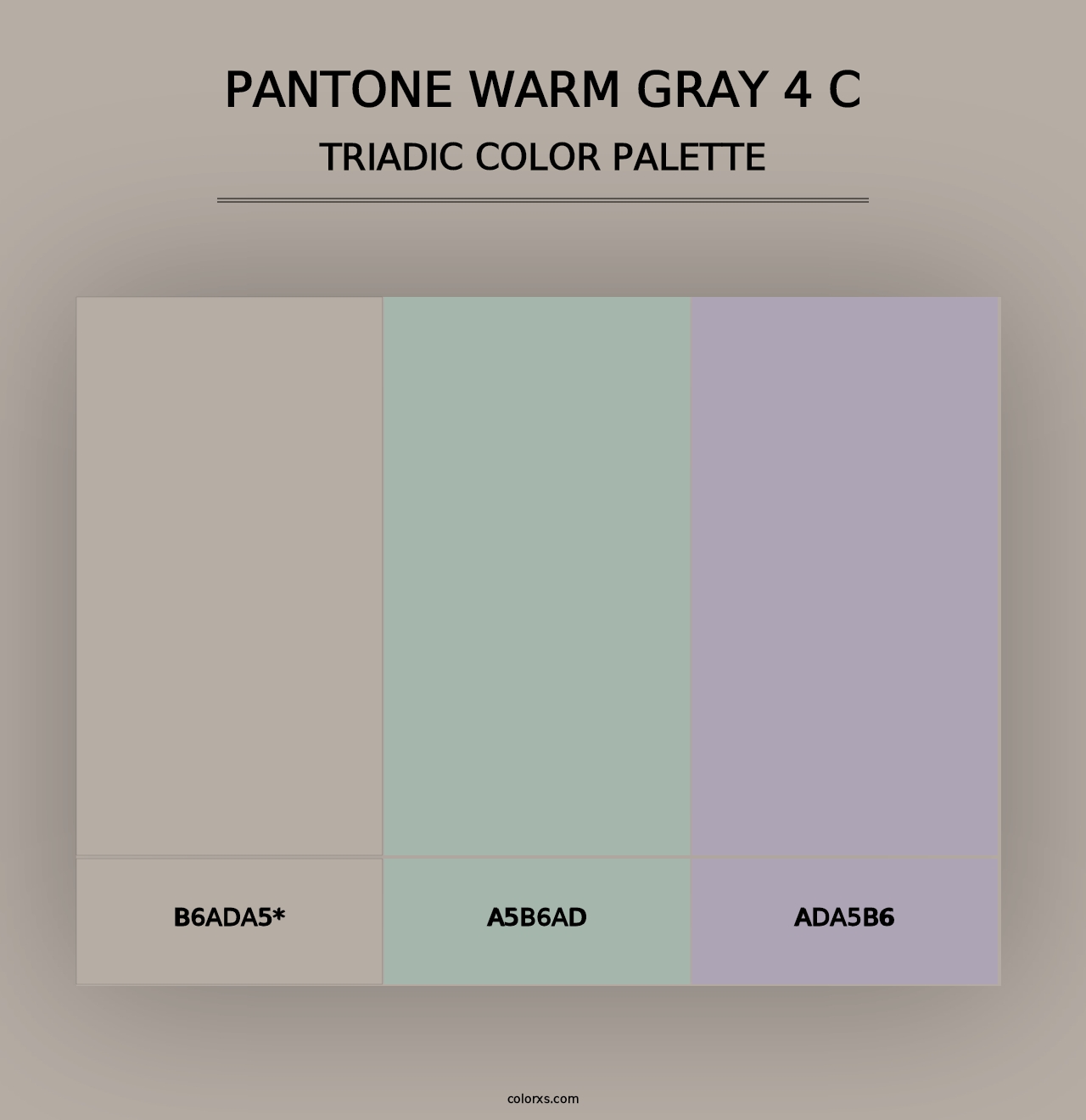 PANTONE Warm Gray 4 C - Triadic Color Palette