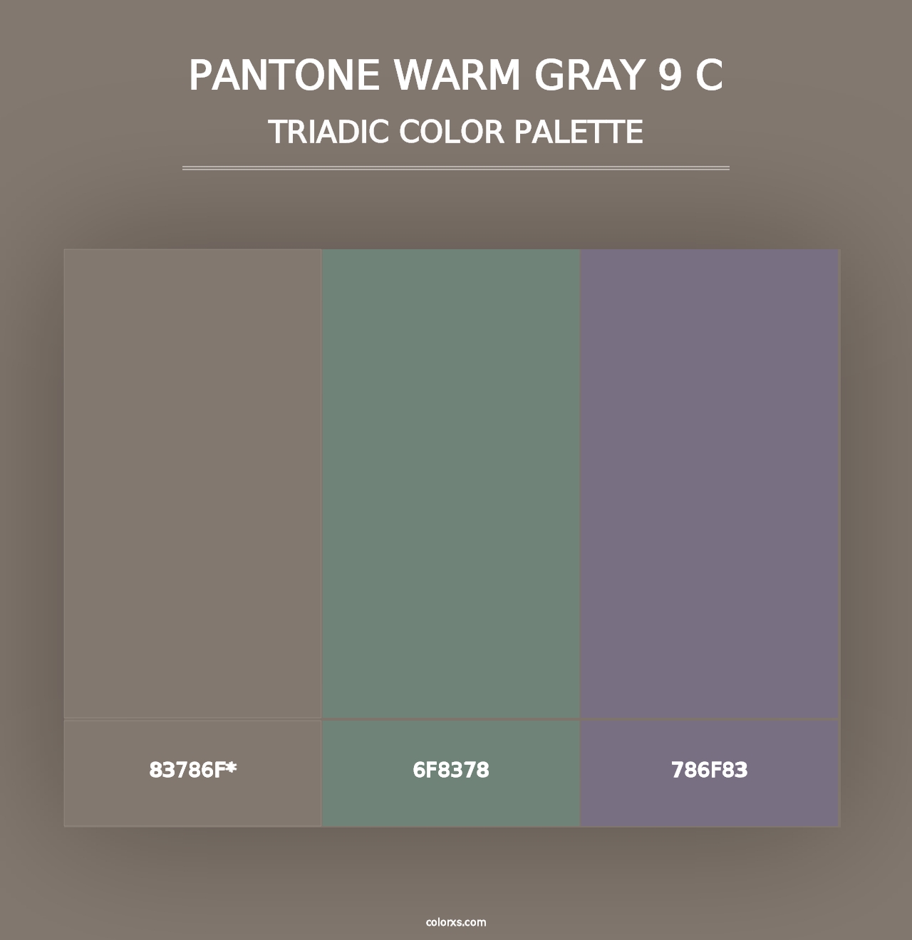 PANTONE Warm Gray 9 C - Triadic Color Palette