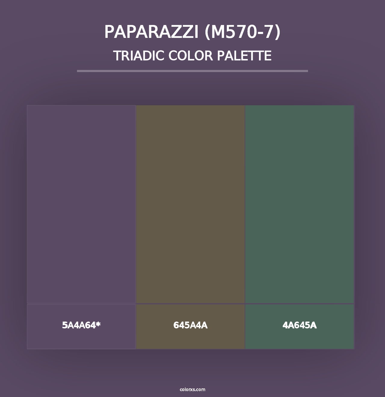 Paparazzi (M570-7) - Triadic Color Palette