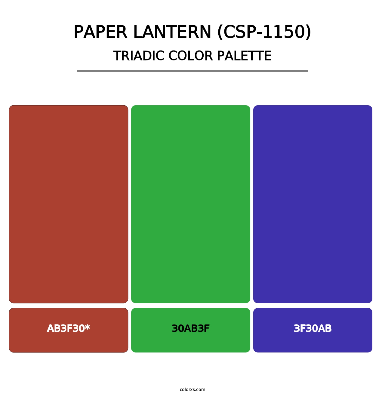 Paper Lantern (CSP-1150) - Triadic Color Palette