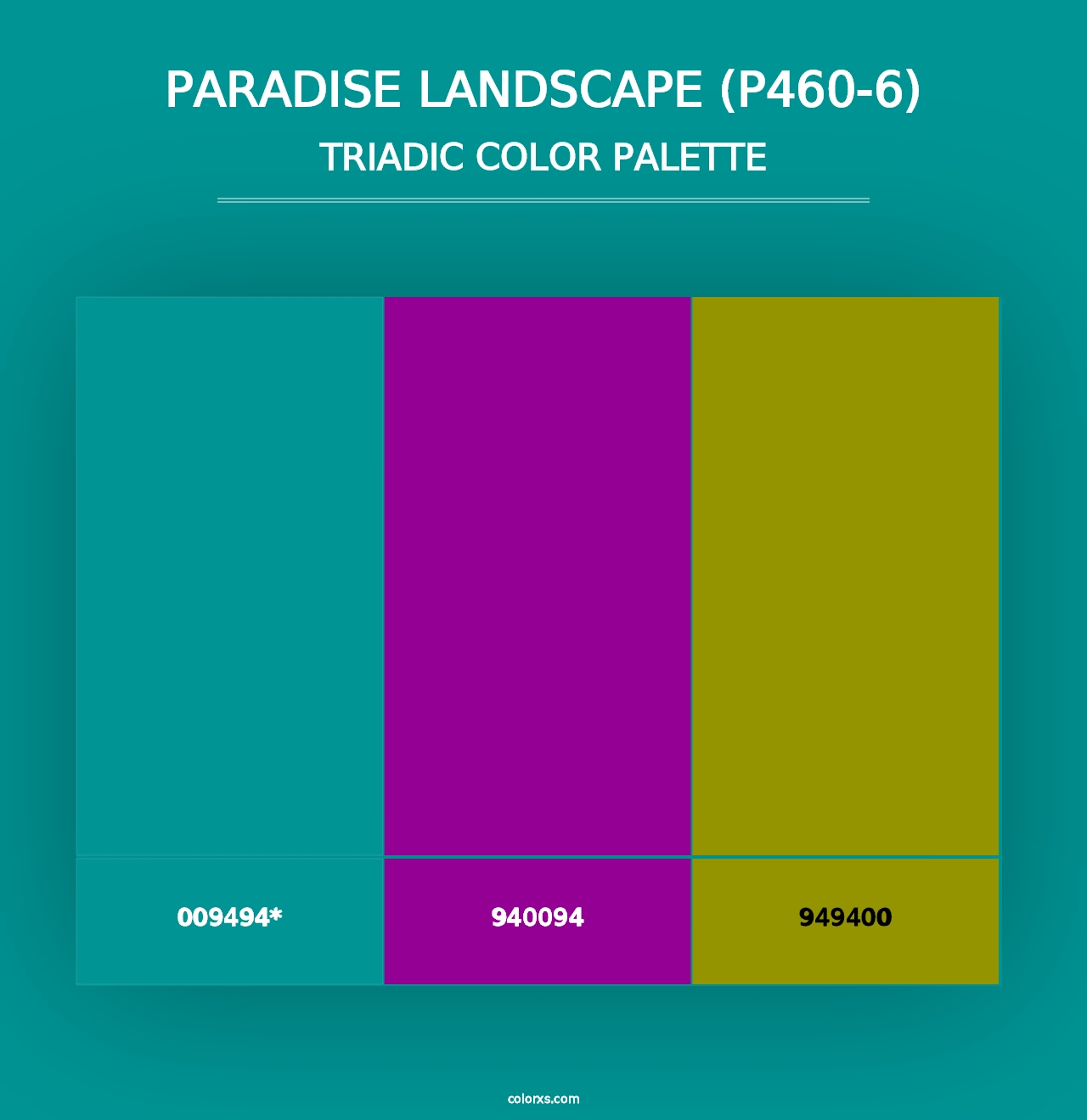 Paradise Landscape (P460-6) - Triadic Color Palette