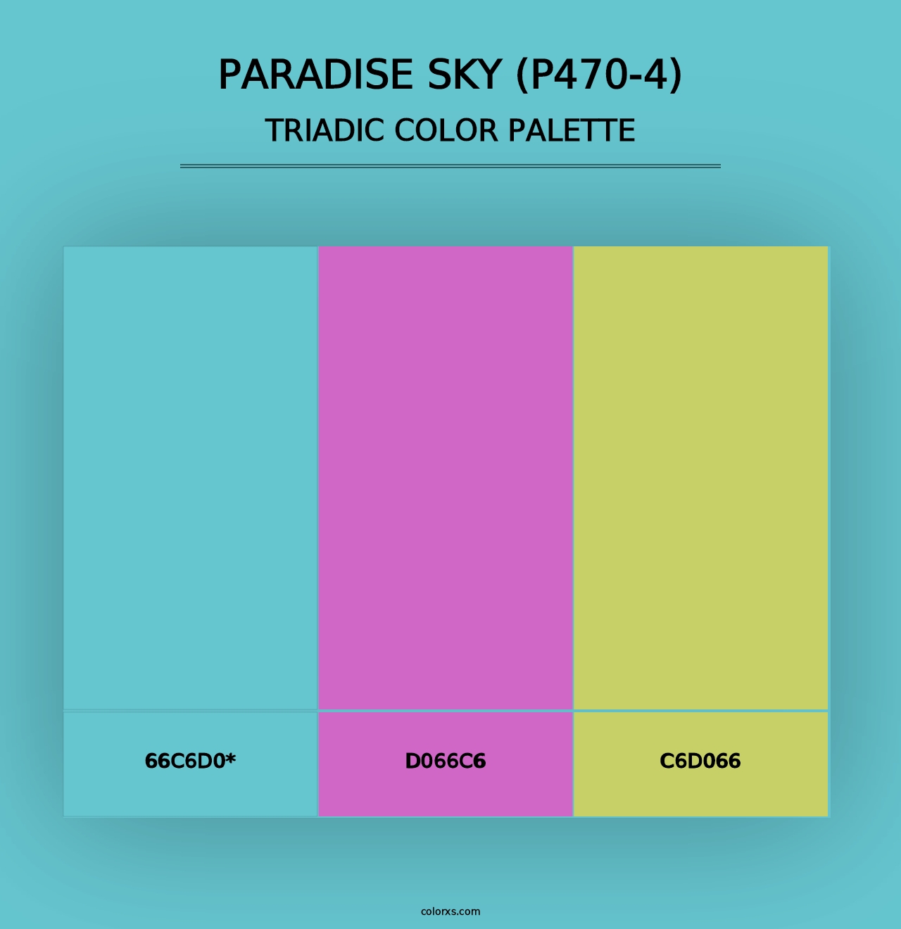 Paradise Sky (P470-4) - Triadic Color Palette