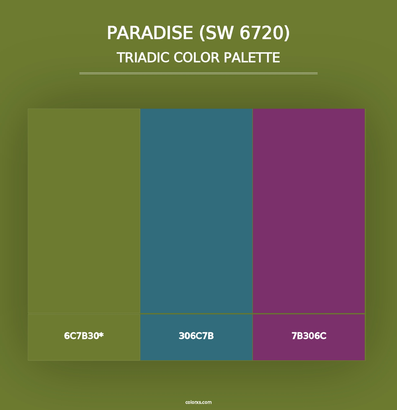 Paradise (SW 6720) - Triadic Color Palette