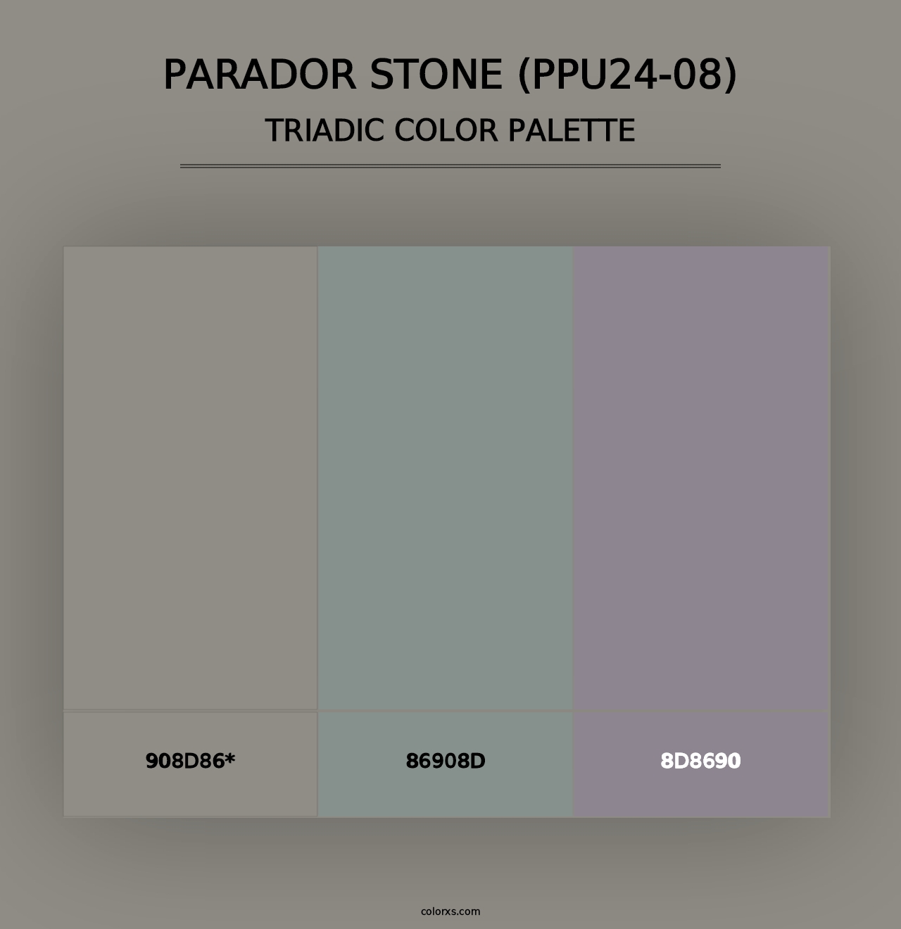 Parador Stone (PPU24-08) - Triadic Color Palette