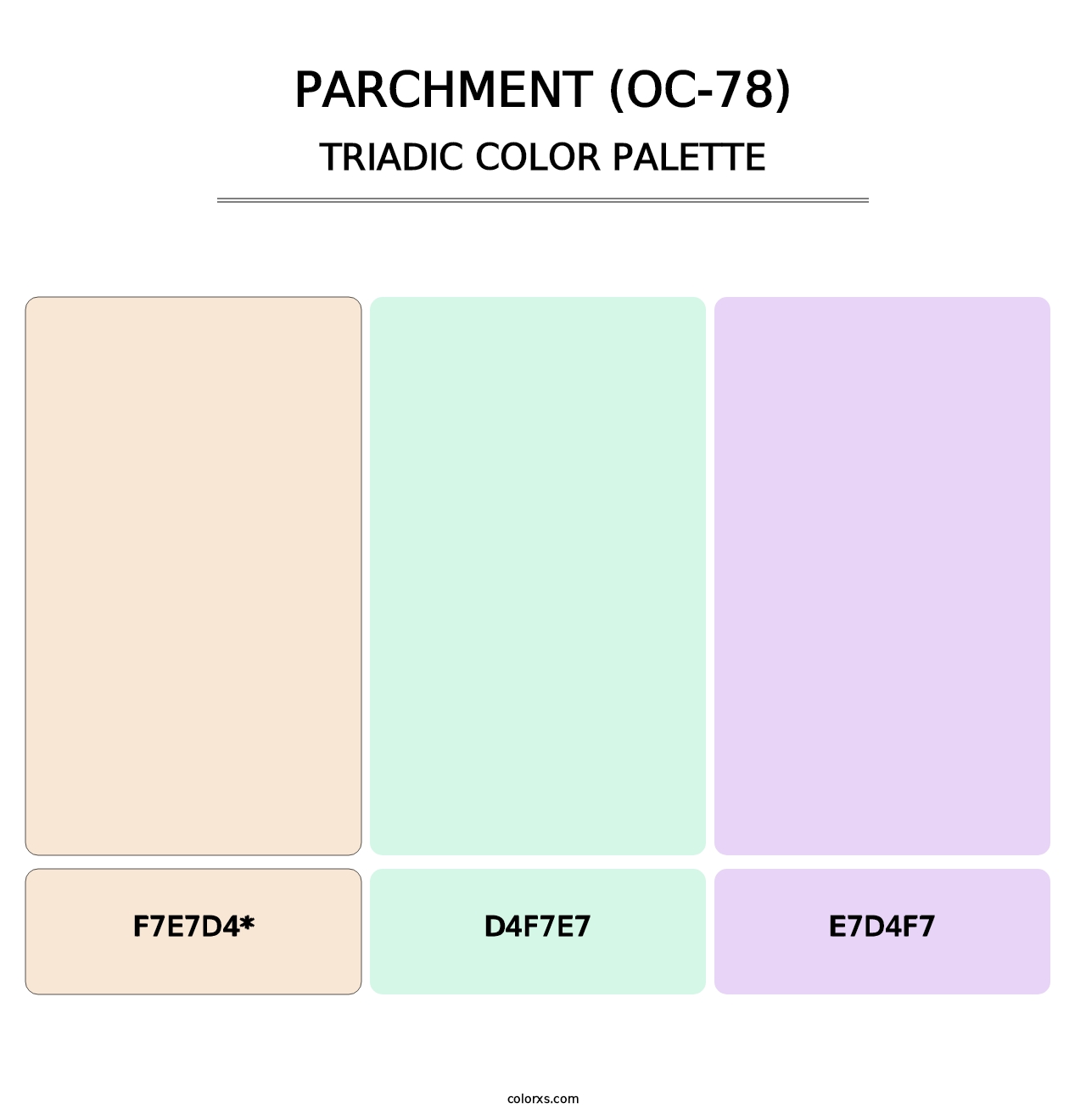 Parchment (OC-78) - Triadic Color Palette