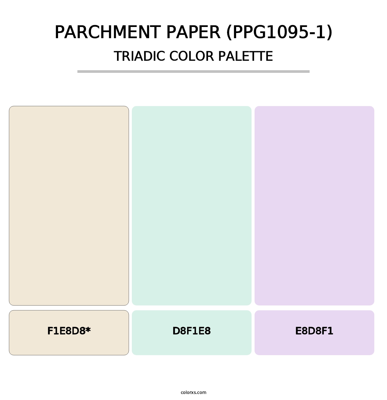 Parchment Paper (PPG1095-1) - Triadic Color Palette