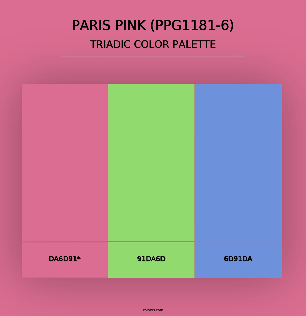 Paris Pink (PPG1181-6) - Triadic Color Palette