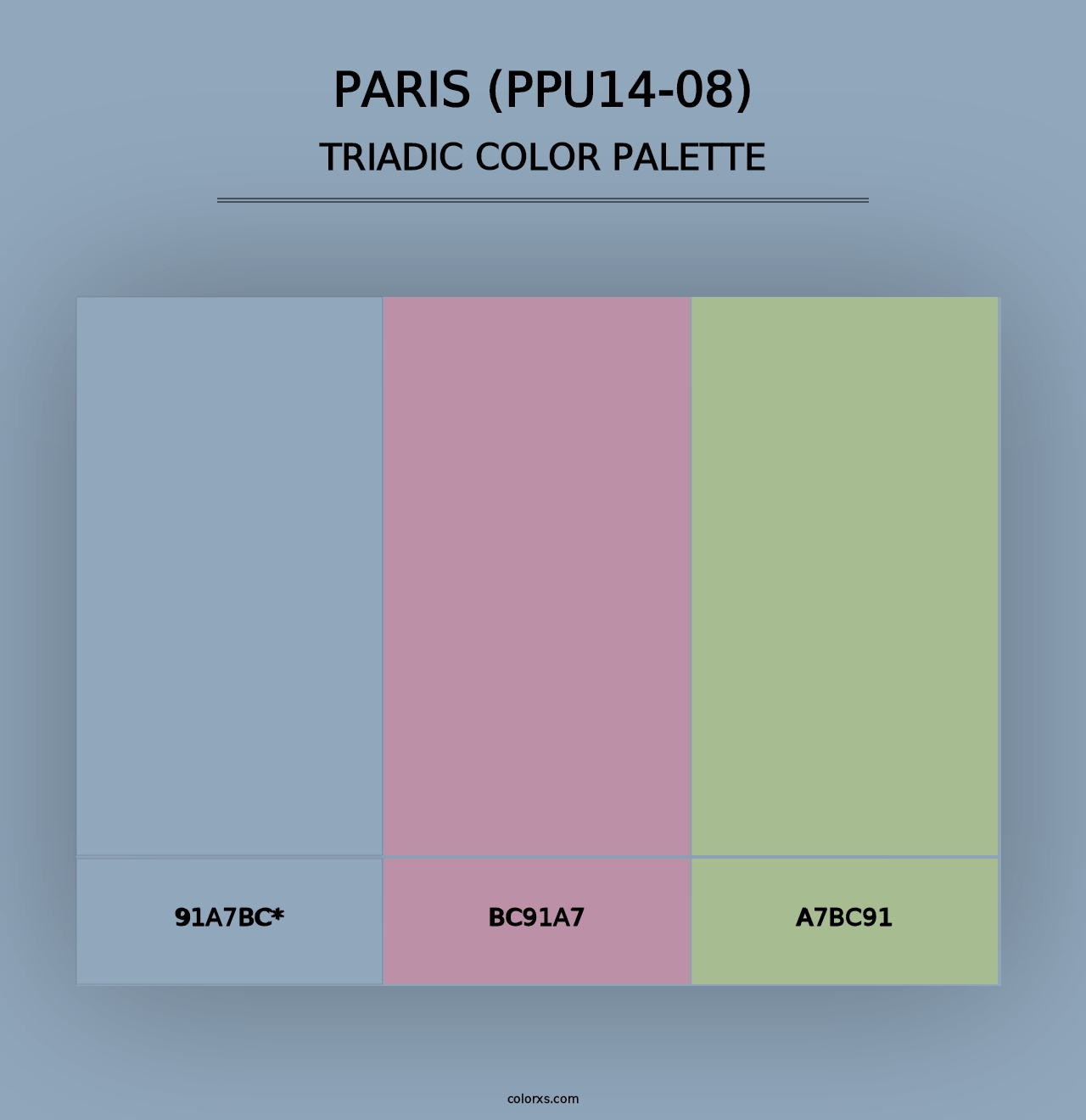 Paris (PPU14-08) - Triadic Color Palette