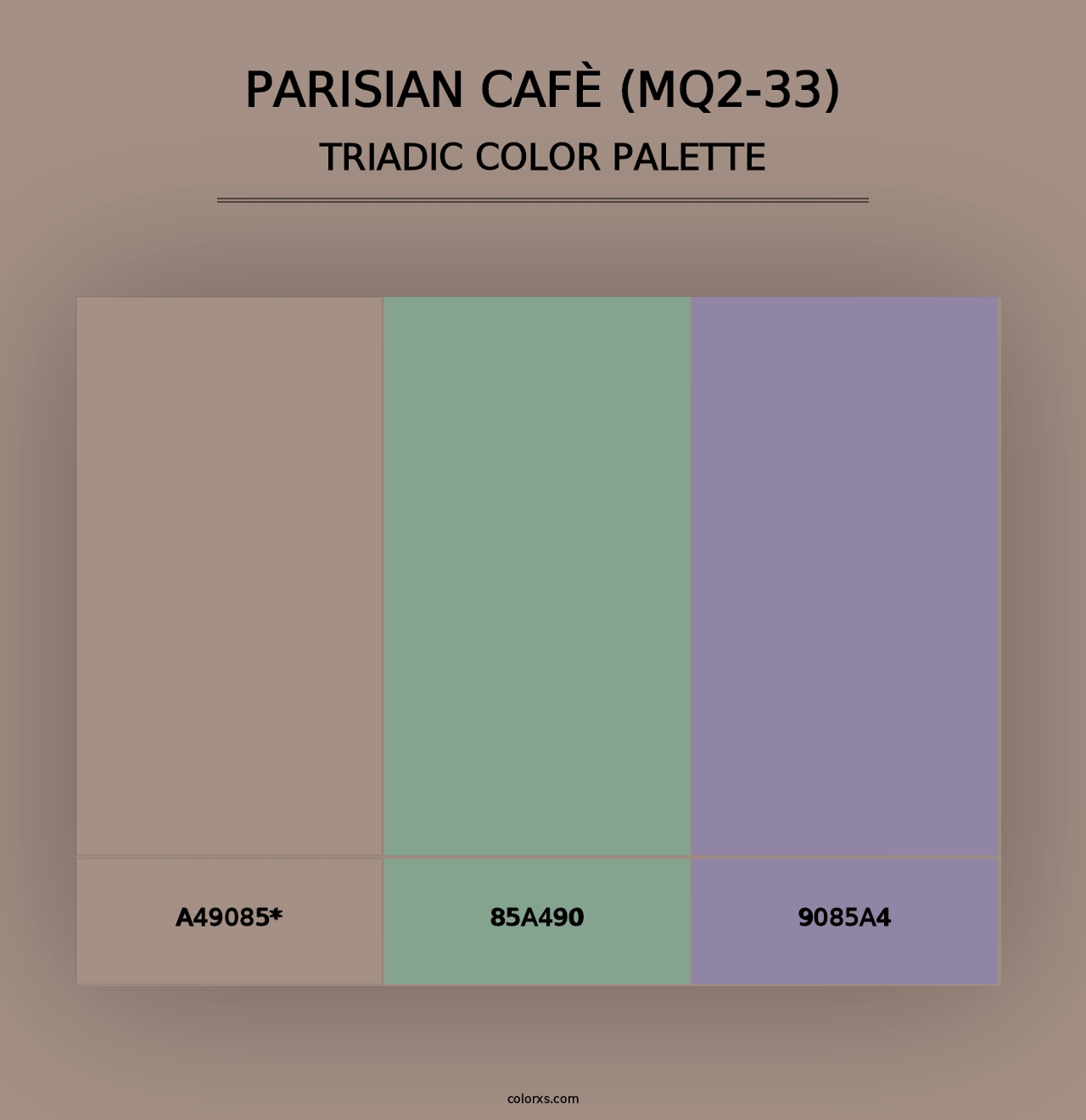 Parisian Cafè (MQ2-33) - Triadic Color Palette