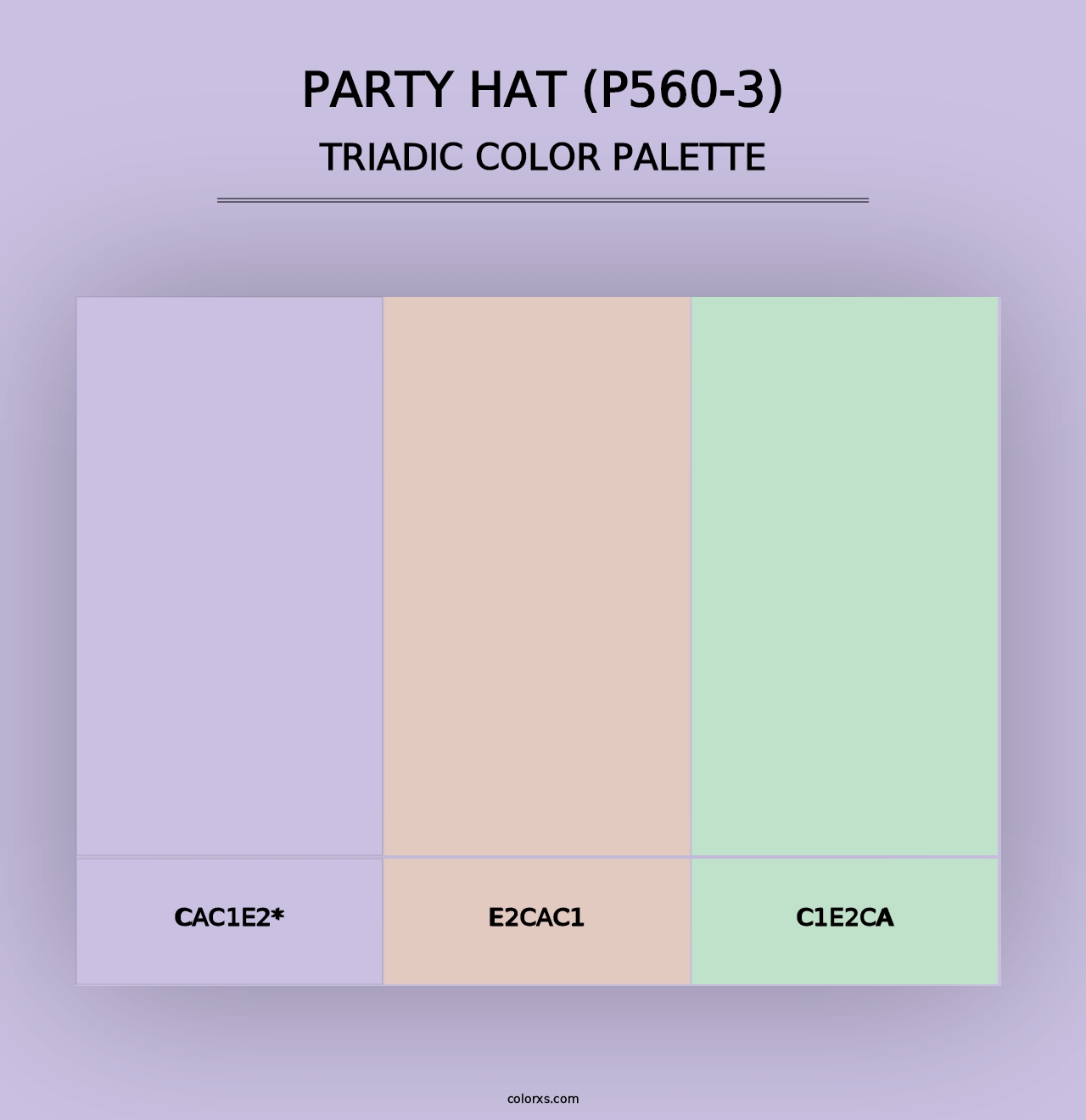 Party Hat (P560-3) - Triadic Color Palette