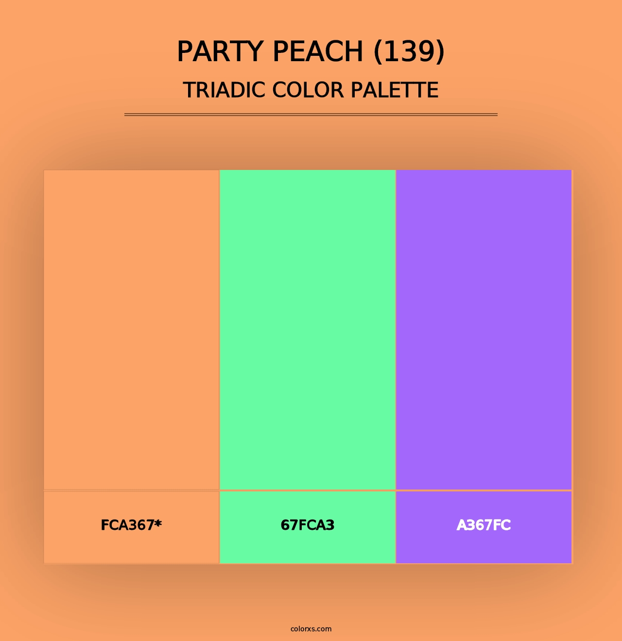 Party Peach (139) - Triadic Color Palette