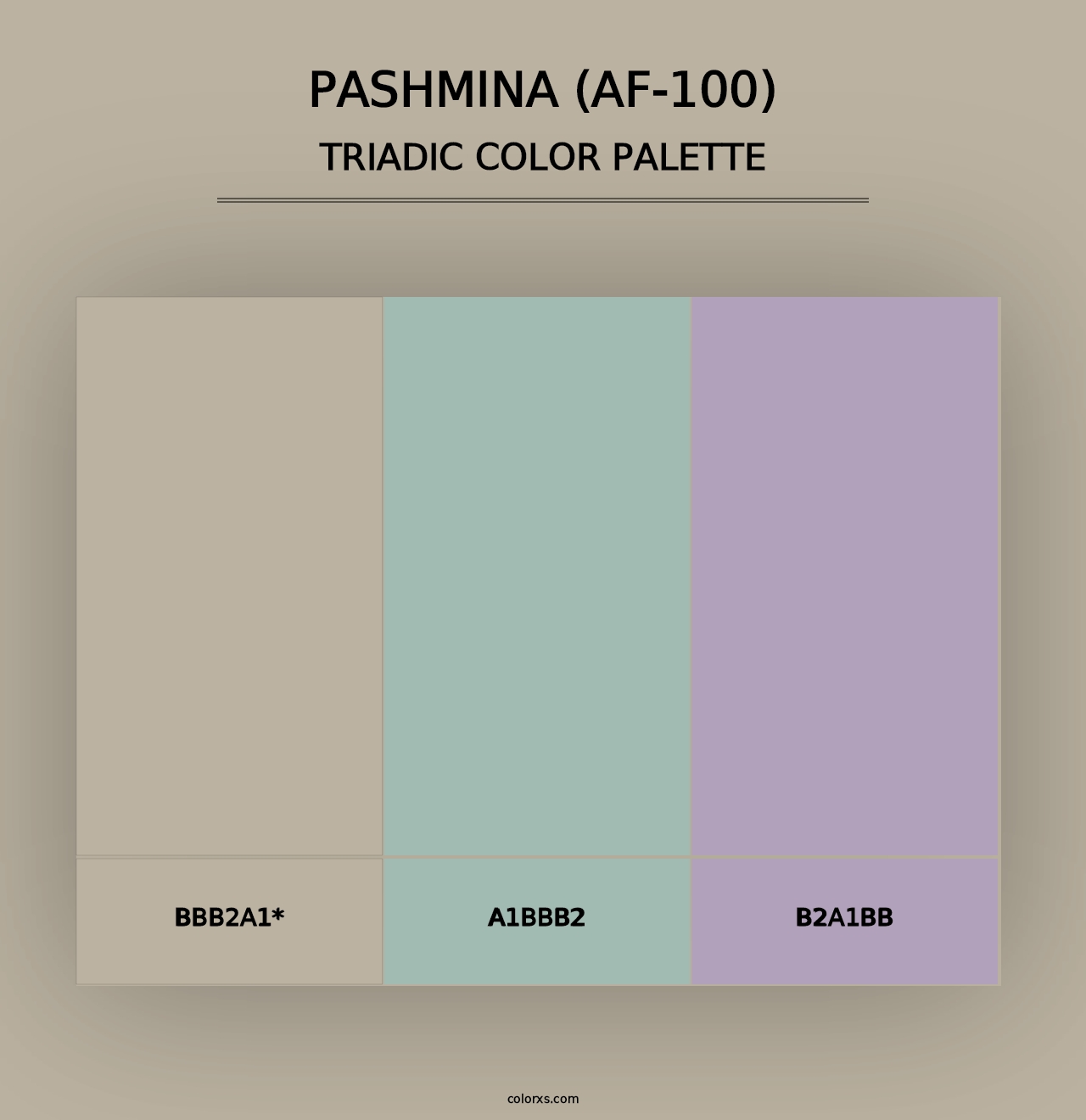 Pashmina (AF-100) - Triadic Color Palette