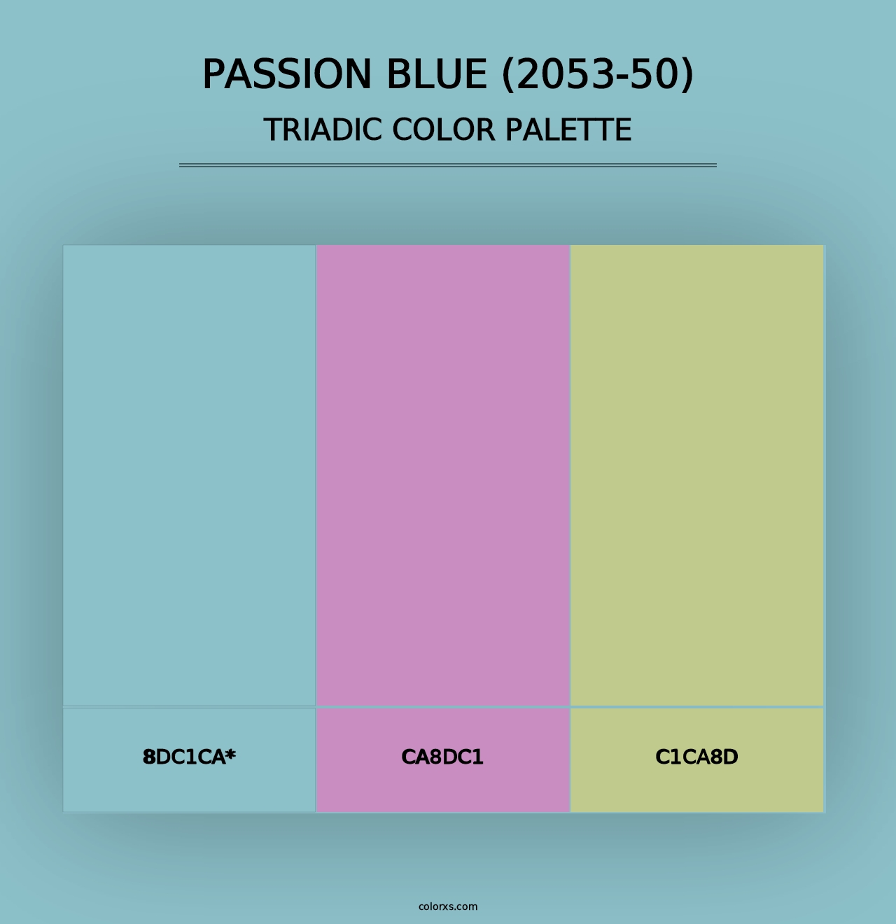 Passion Blue (2053-50) - Triadic Color Palette