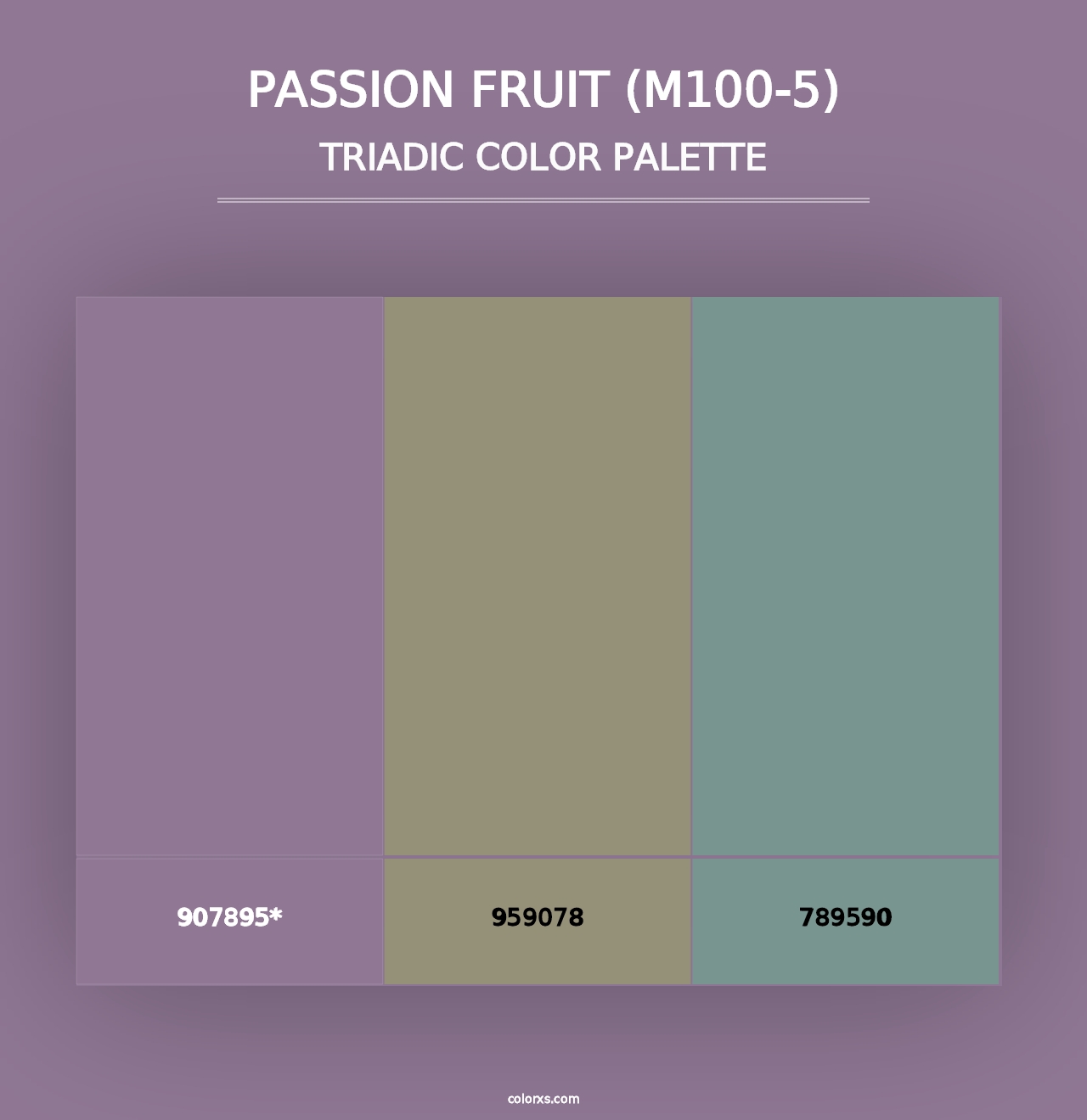 Passion Fruit (M100-5) - Triadic Color Palette