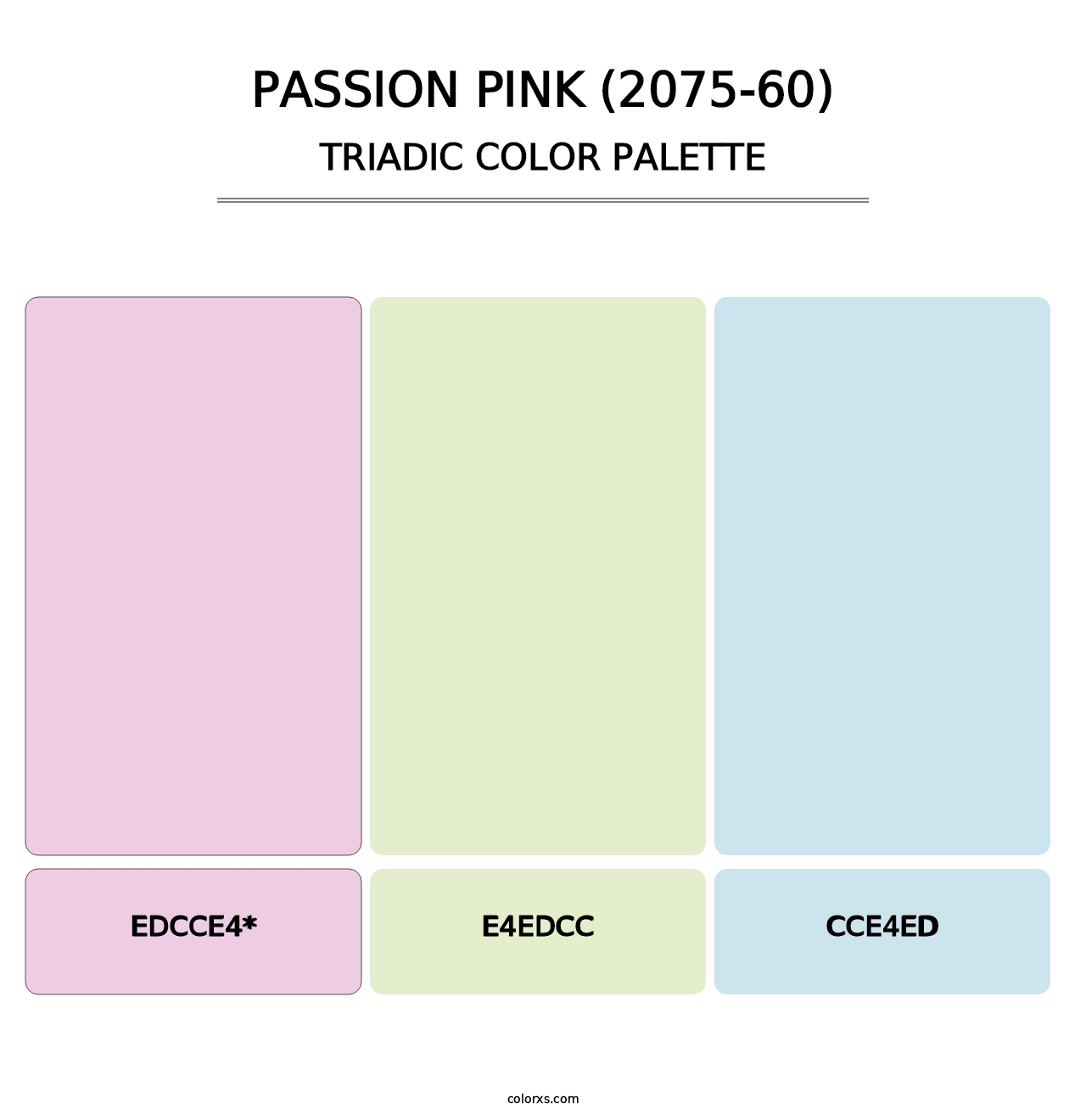 Passion Pink (2075-60) - Triadic Color Palette