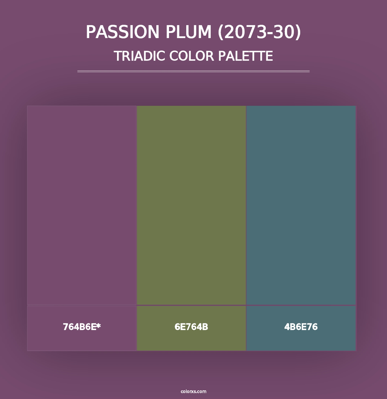 Passion Plum (2073-30) - Triadic Color Palette