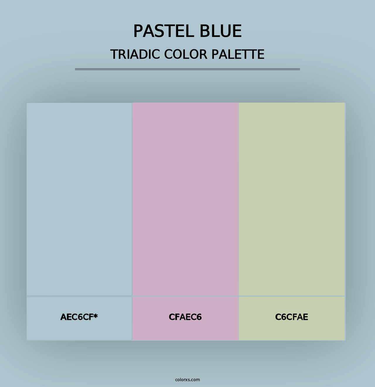 Pastel Blue - Triadic Color Palette