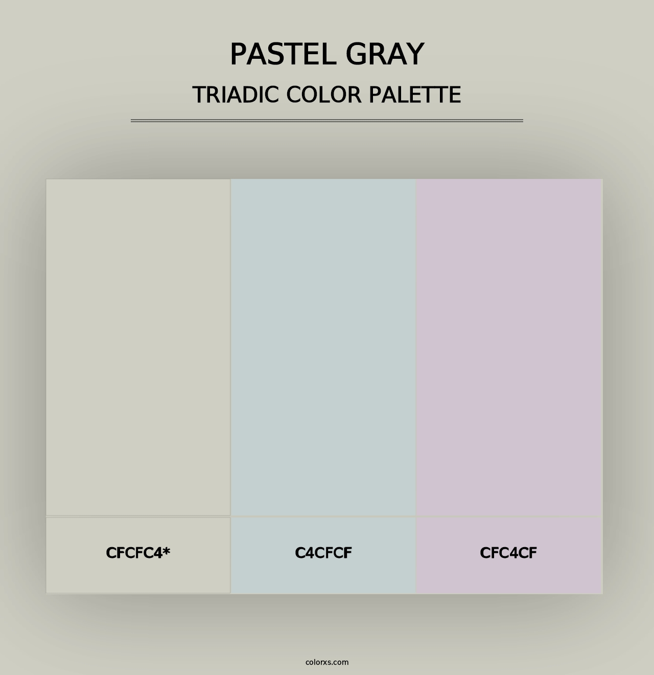 Pastel Gray - Triadic Color Palette