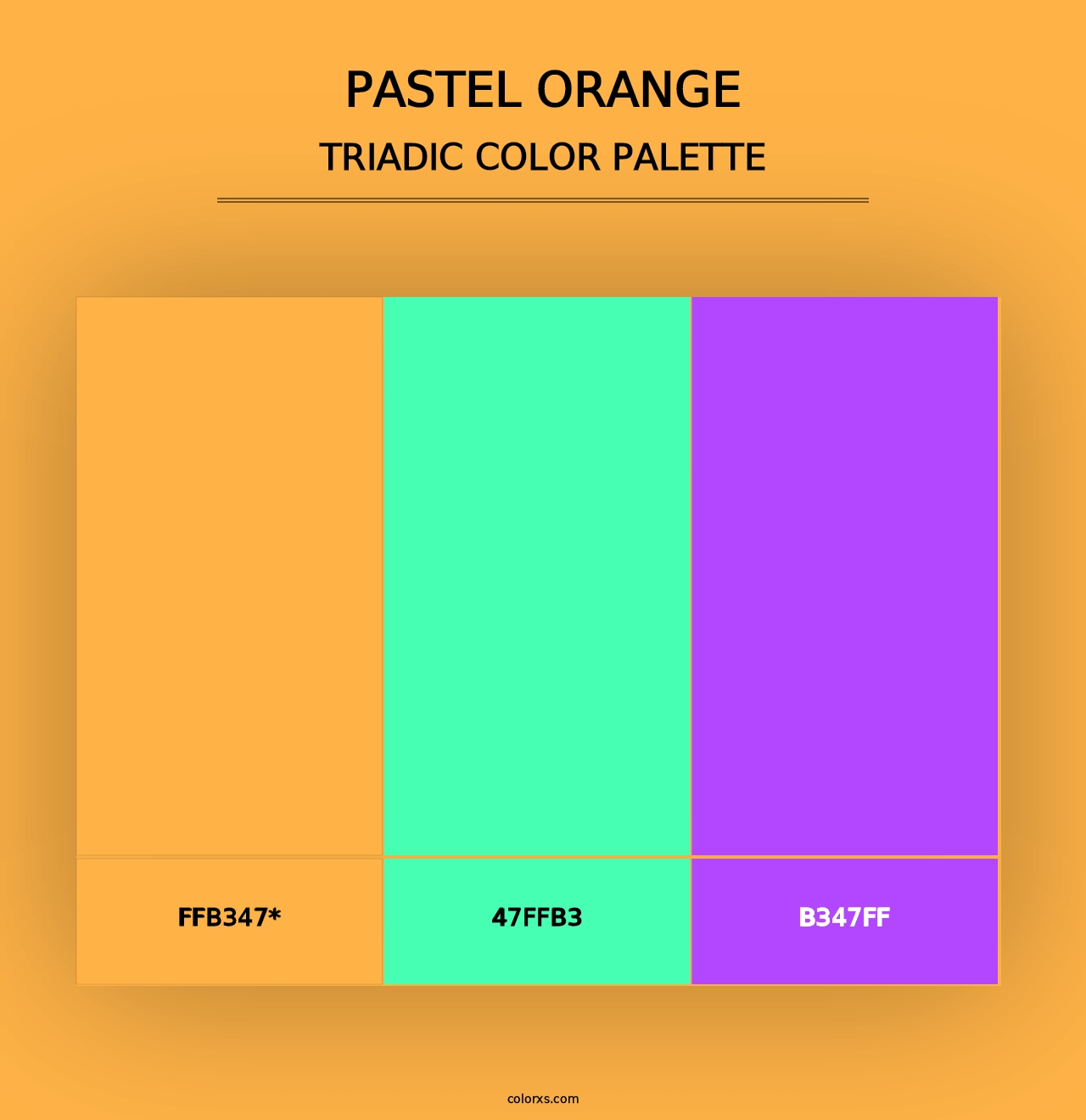 Pastel Orange - Triadic Color Palette