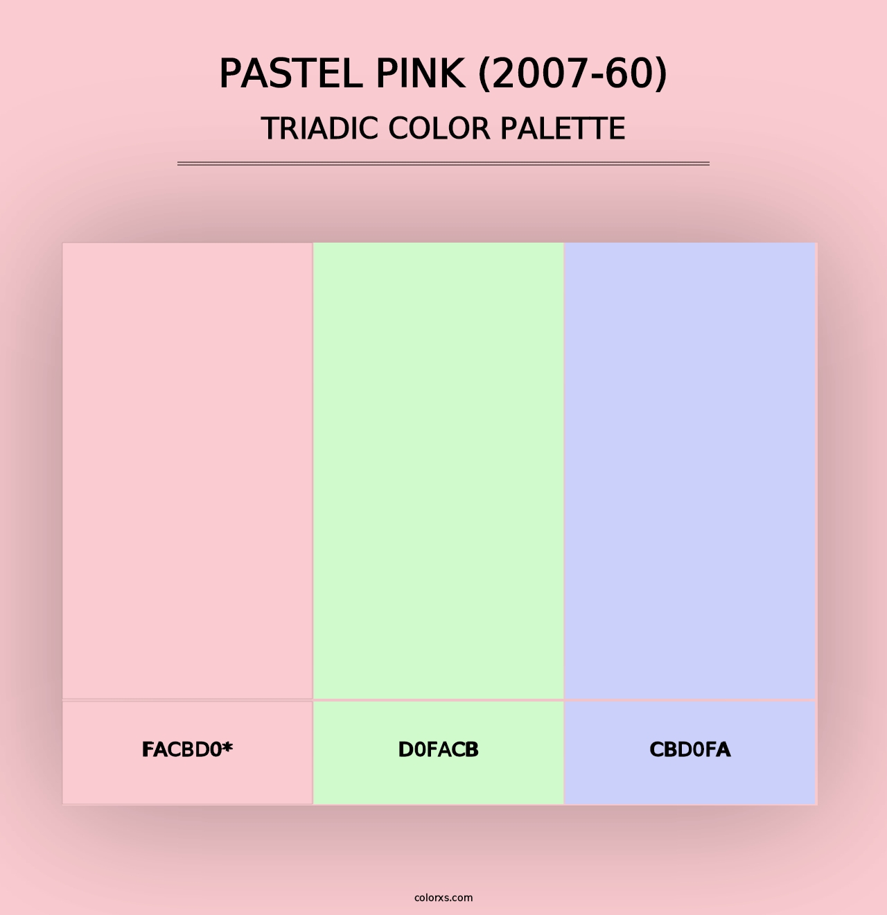 Pastel Pink (2007-60) - Triadic Color Palette