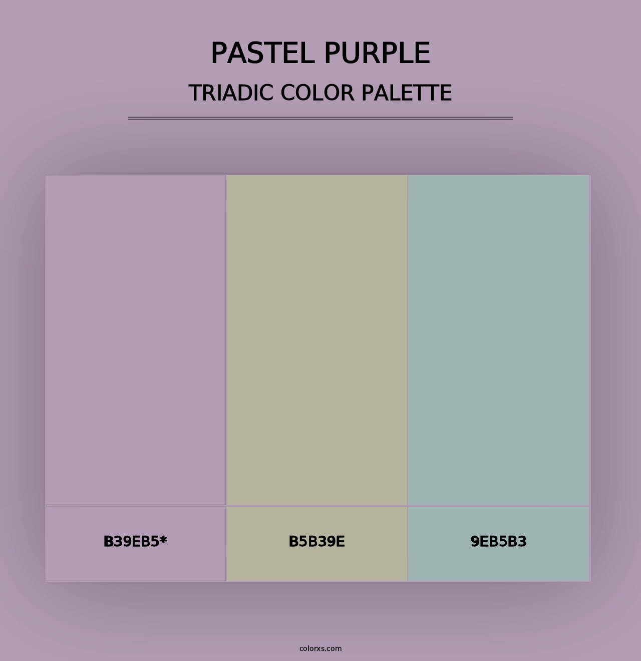 Pastel Purple - Triadic Color Palette